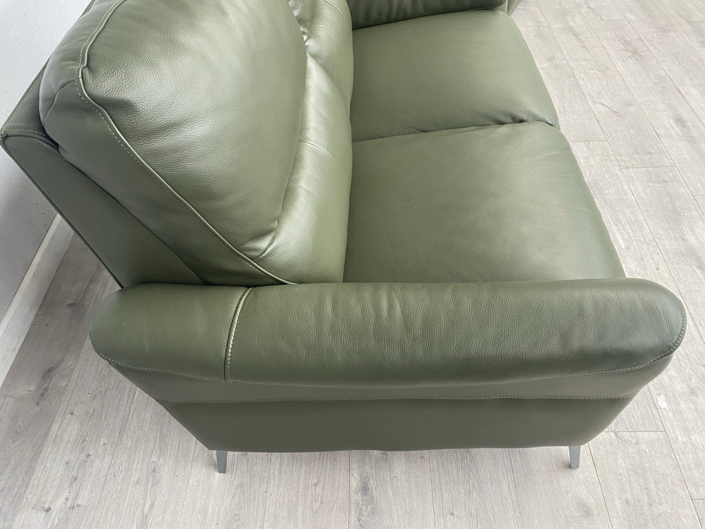 Furniture Village DAYTONA Leather 2 x 2 Seater Sofa Set, Oslo Pine - RRP £2,990