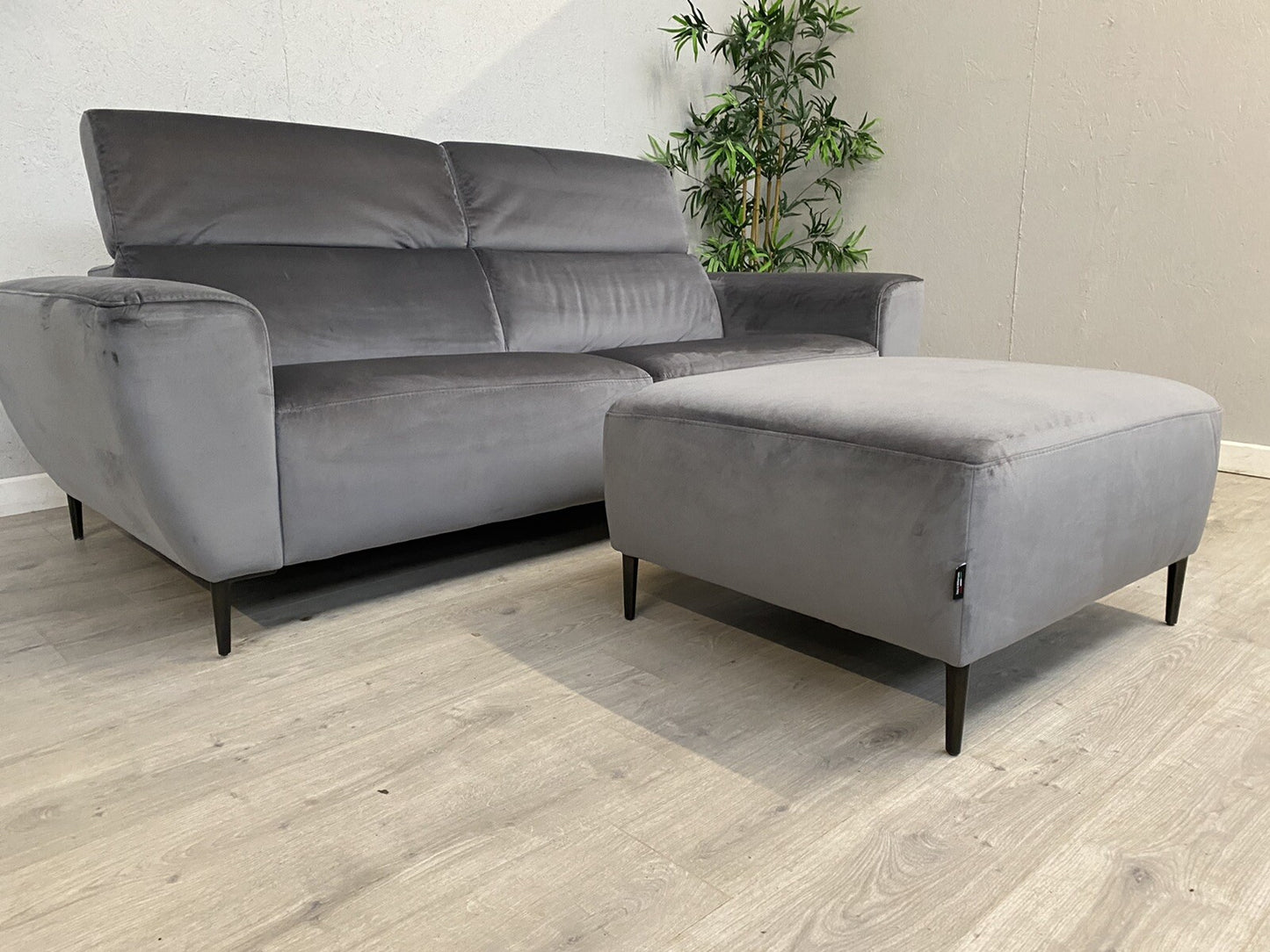 Furniture Village Nicoletti MILANO Fabric 3 Seater Sofa + Footstool - RRP £4,090