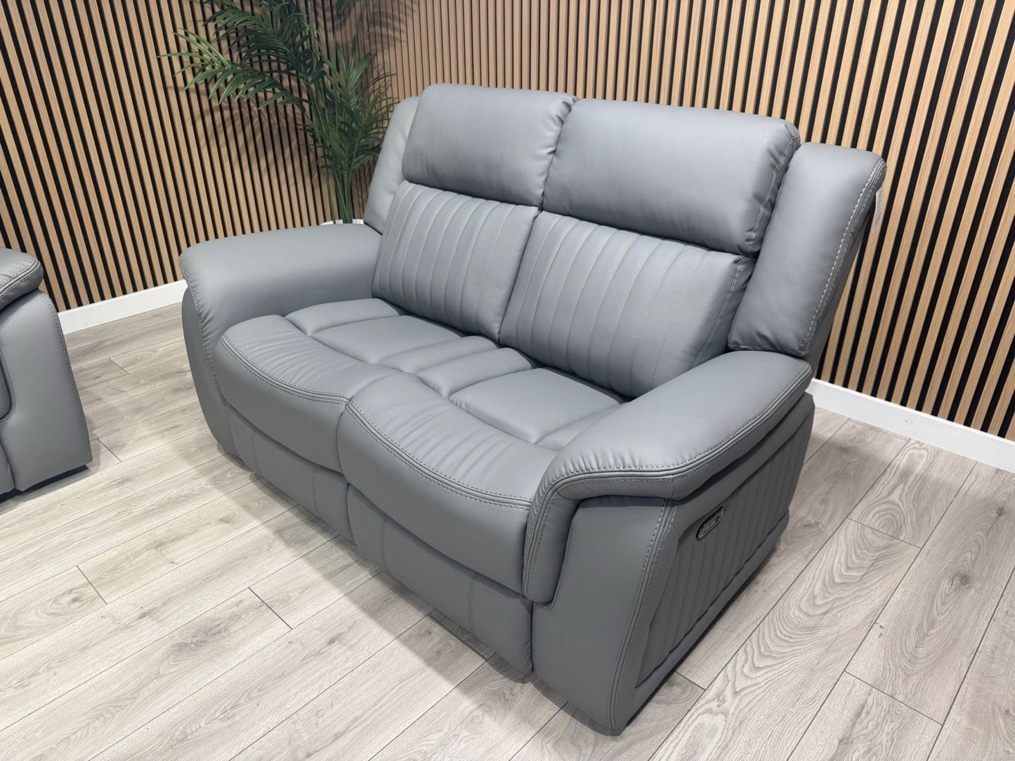 DOMINO 3 Seater + 2 Seater Leather Sofa Set, Power Recliners - RRP £2,995