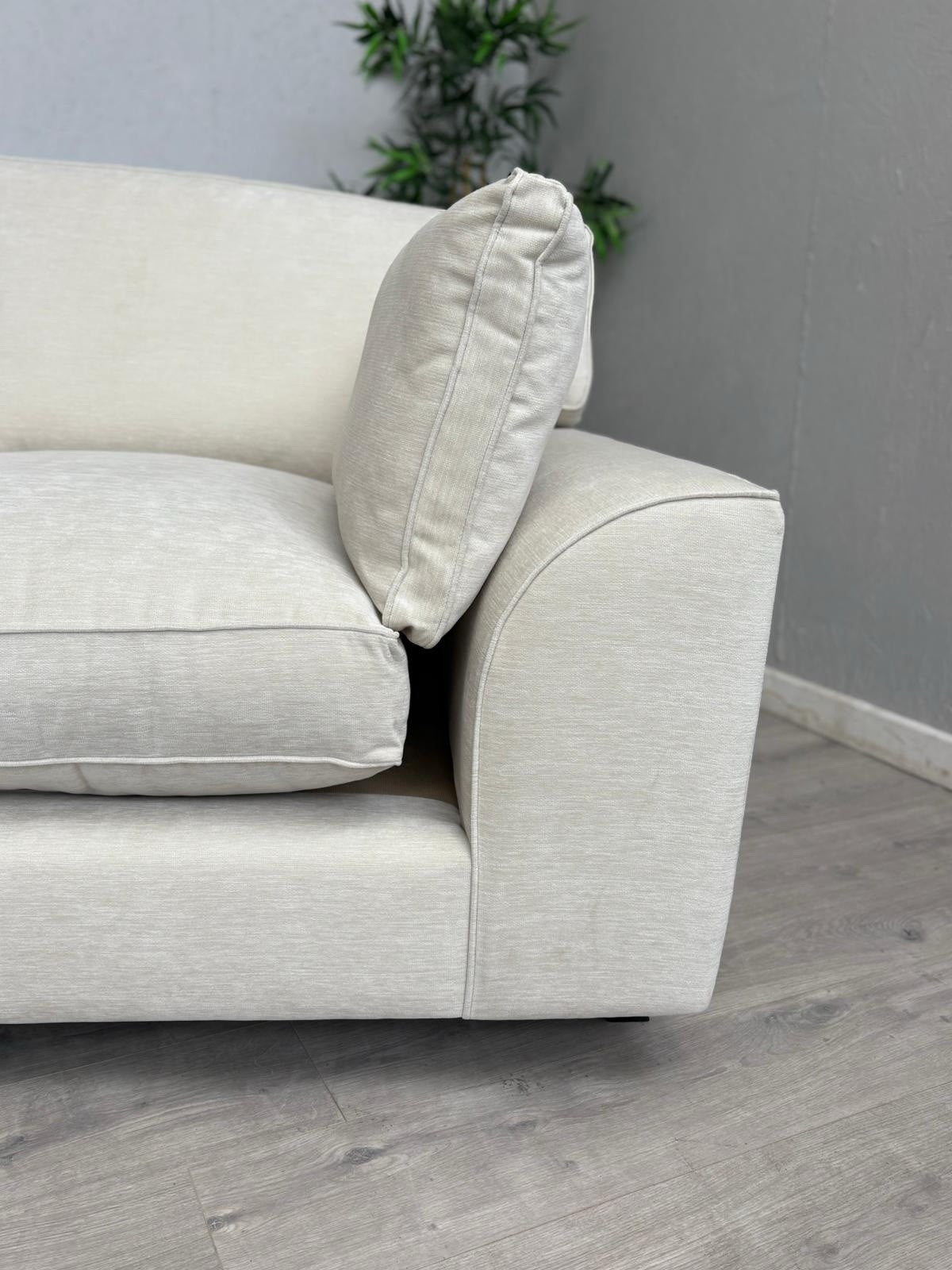 NEXT - STAMFORD Large 3 Seater Grand Sit Sofa, Fine Chenille Oyster - RRP £1,450