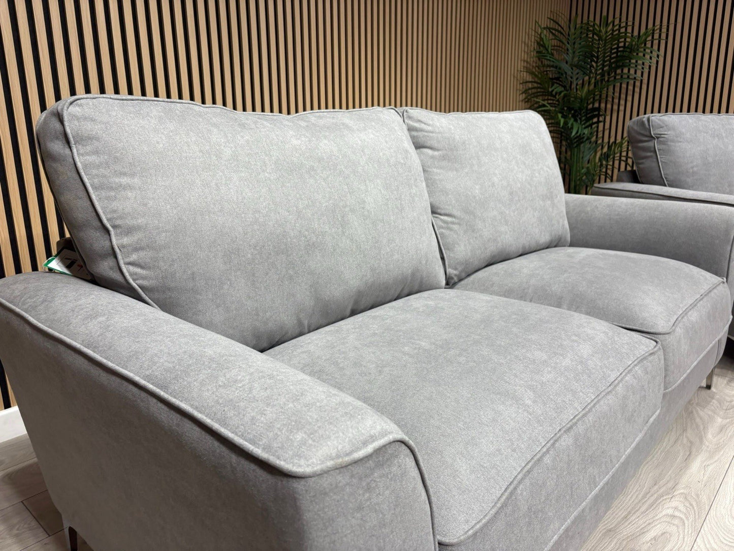 Furniture Village LEGEND Fabric 3 Seater Sofa + Armchair, Pewter - RRP £1,990