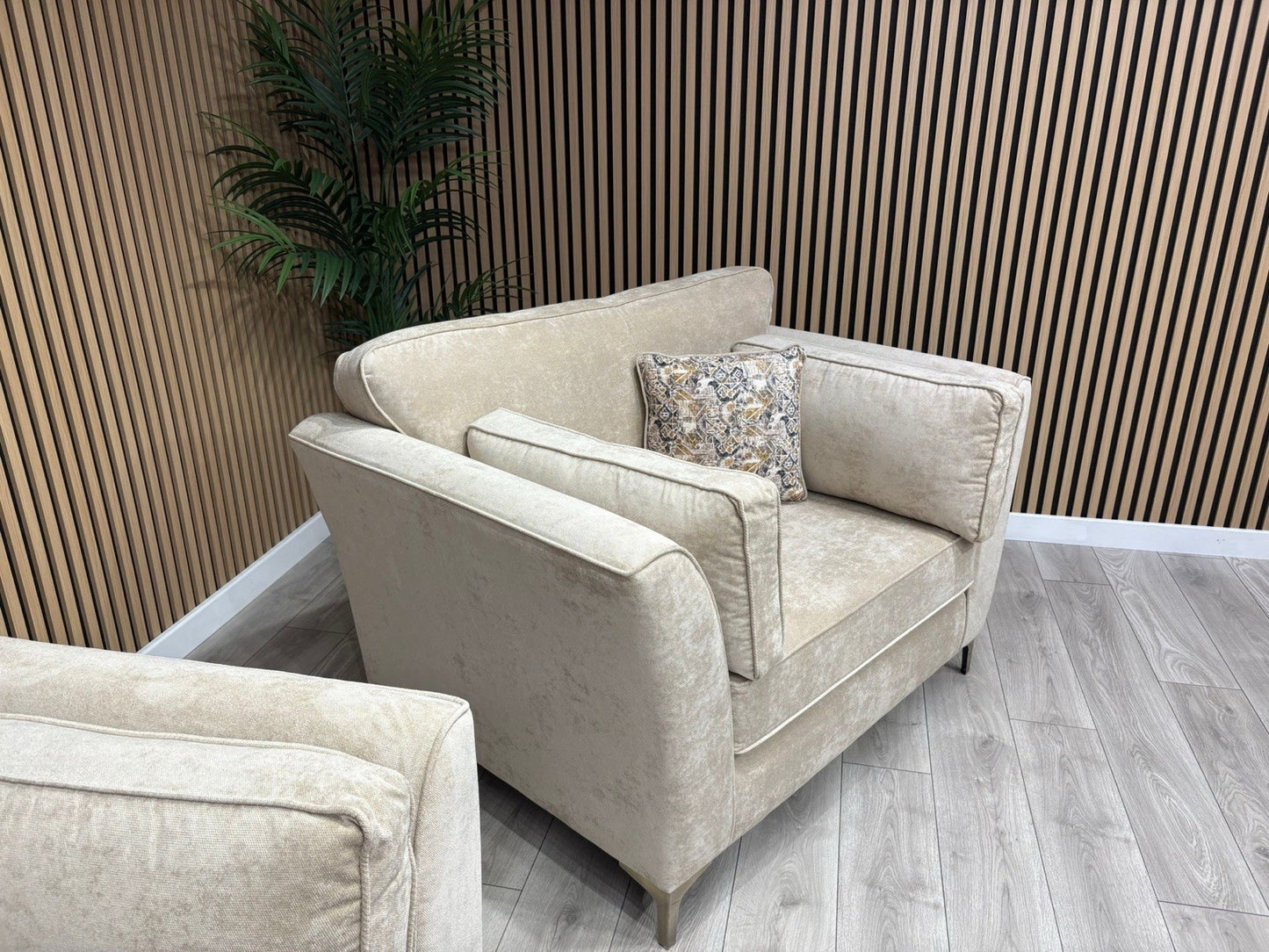 Furniture Village SASHA Fabric 4 Seater Sofa + Large Cuddle Armchair - RRP £3490