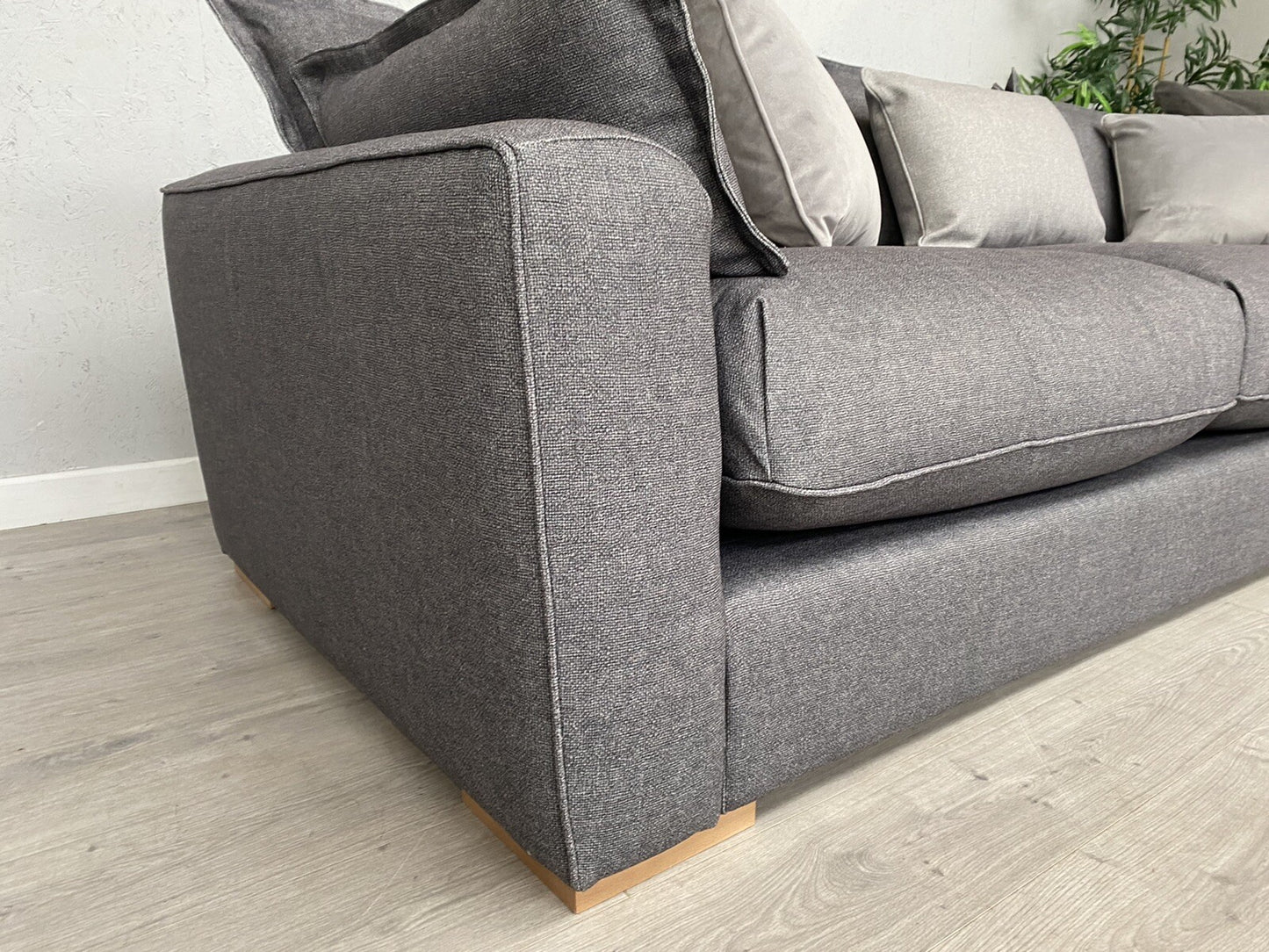 Sofology - GAIA Fabric RHF Open End Corner Sofa, Grey Slate Mix - RRP £3,499