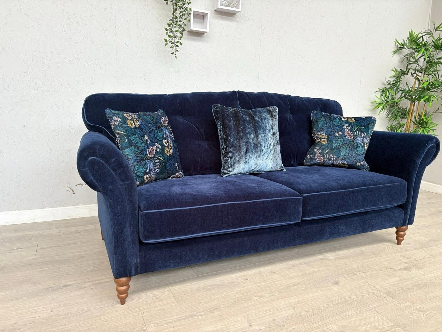 John Lewis Westbridge Large Fabric 3 Seater Sofa, Dark Blue- RRP £2,995