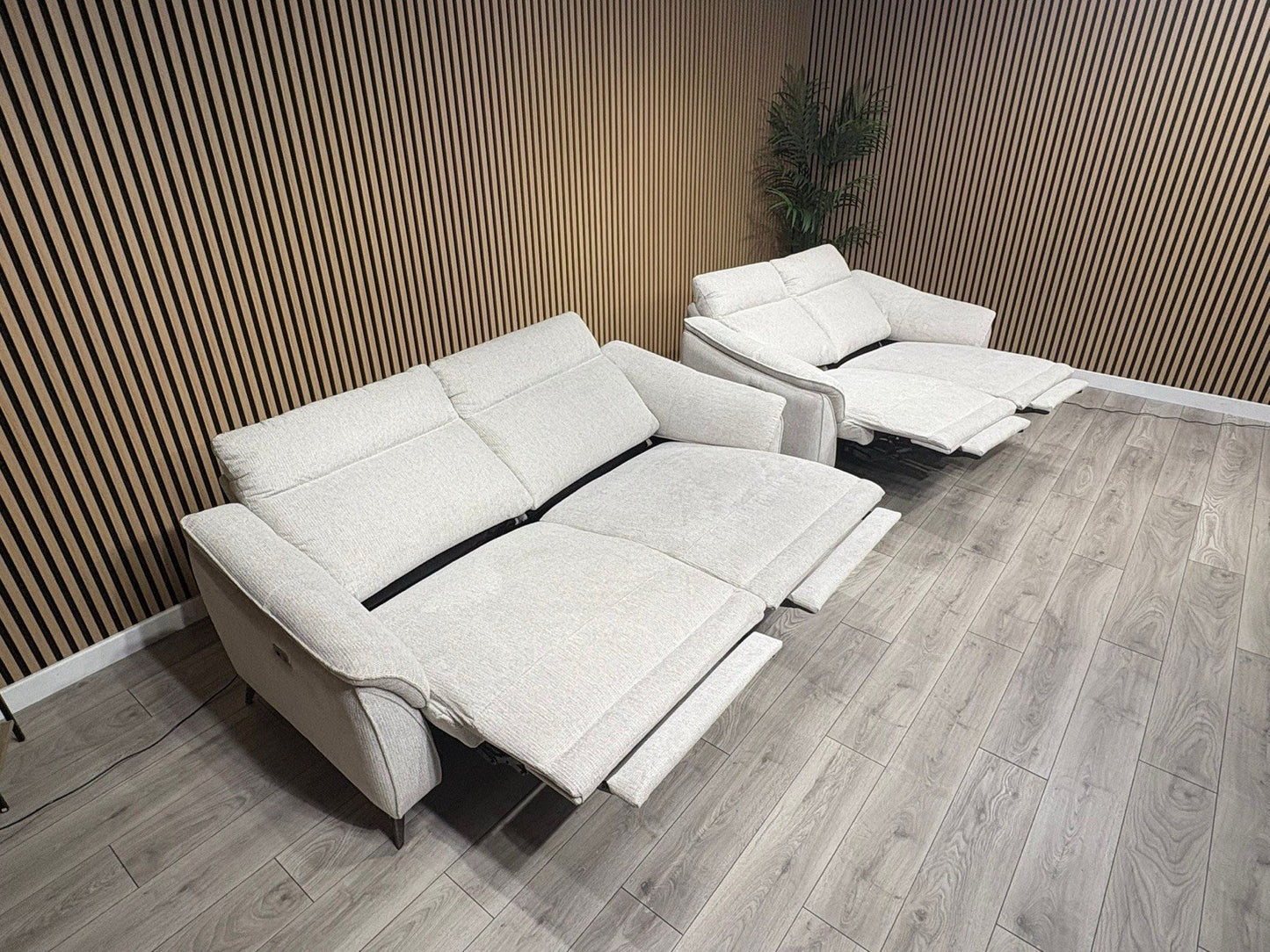 Vicenza Fabric Power Recliner 3 + 2 Seater Sofa Set - RRP £3599