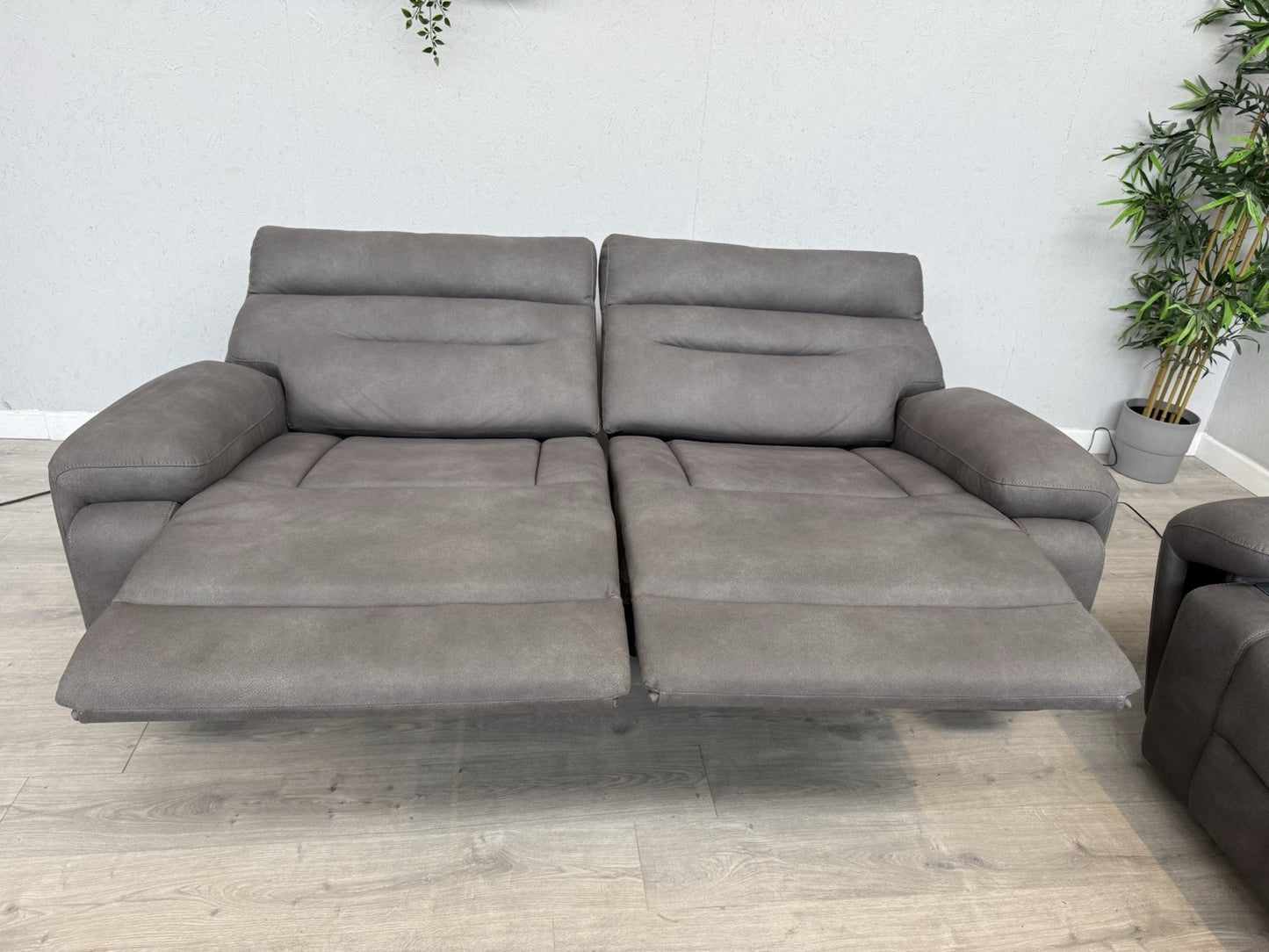 Furniture Village CINEMAX 3 Seater + 2 Seater Power Recliner Media Sofa Set.