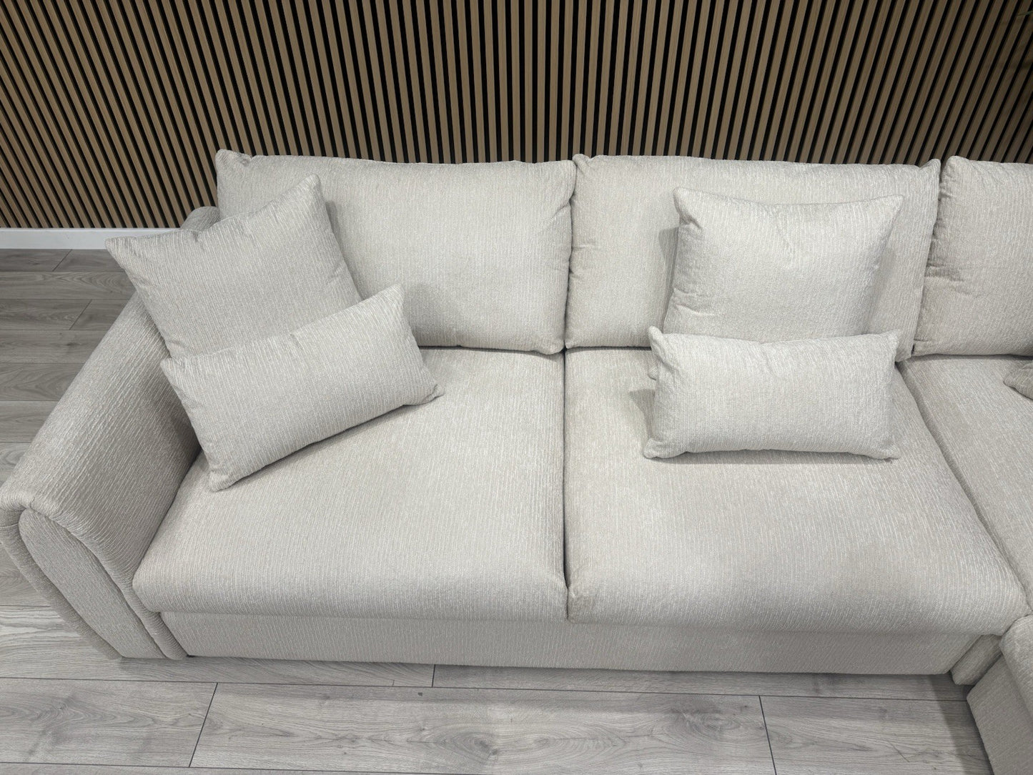 Sofology MARBLE ARCH Style Fabric RHF Corner Sofa, Cream - RRP £3,599