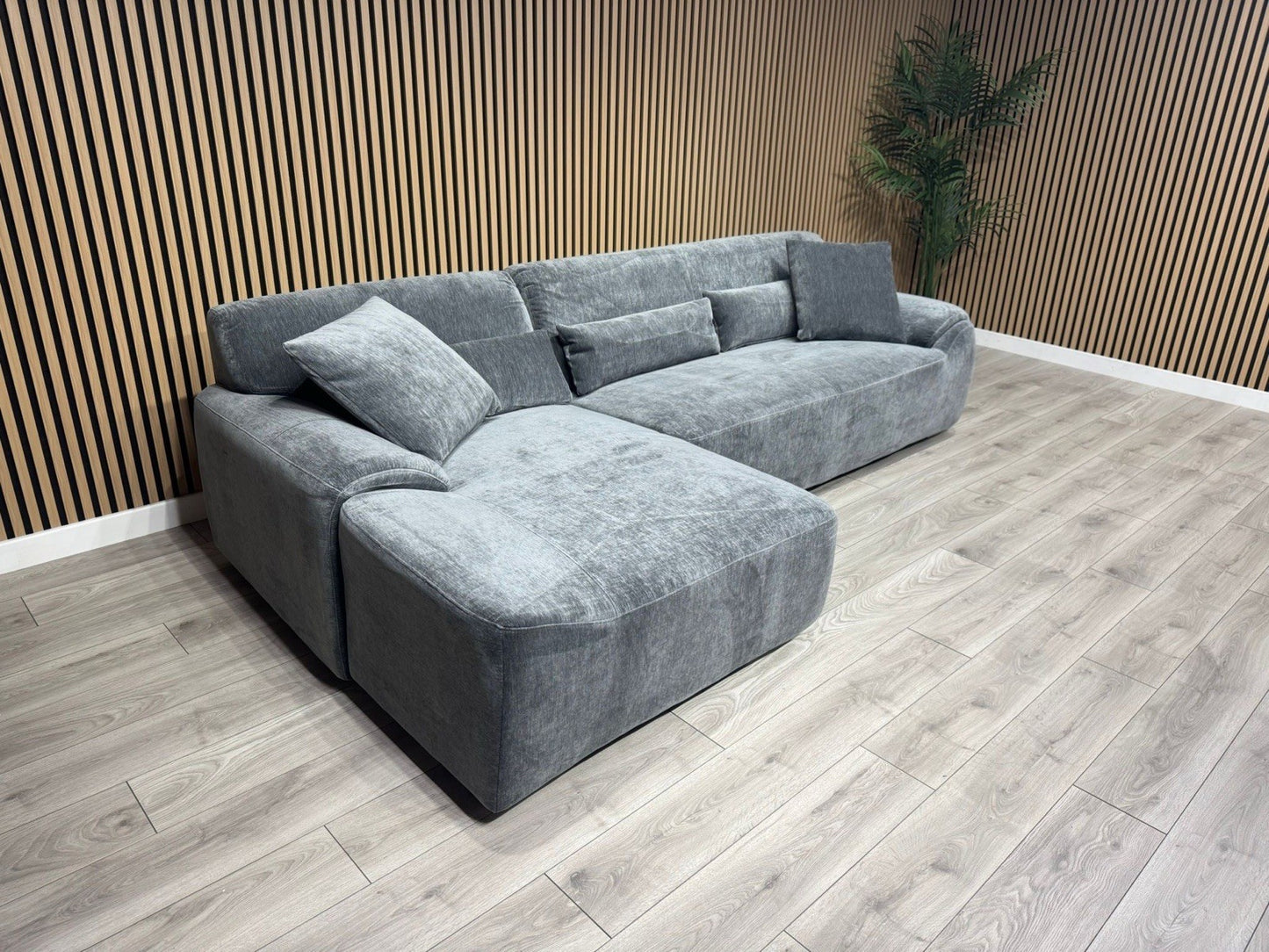 MODENA Large Fabric LHF Open End Chaise Corner Sofa - RRP £2,499