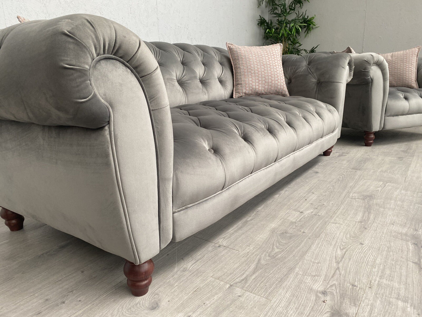 Alexander James Luisa Chesterfield 3 Seater Sofa + Armchair Set - RRP £3,930