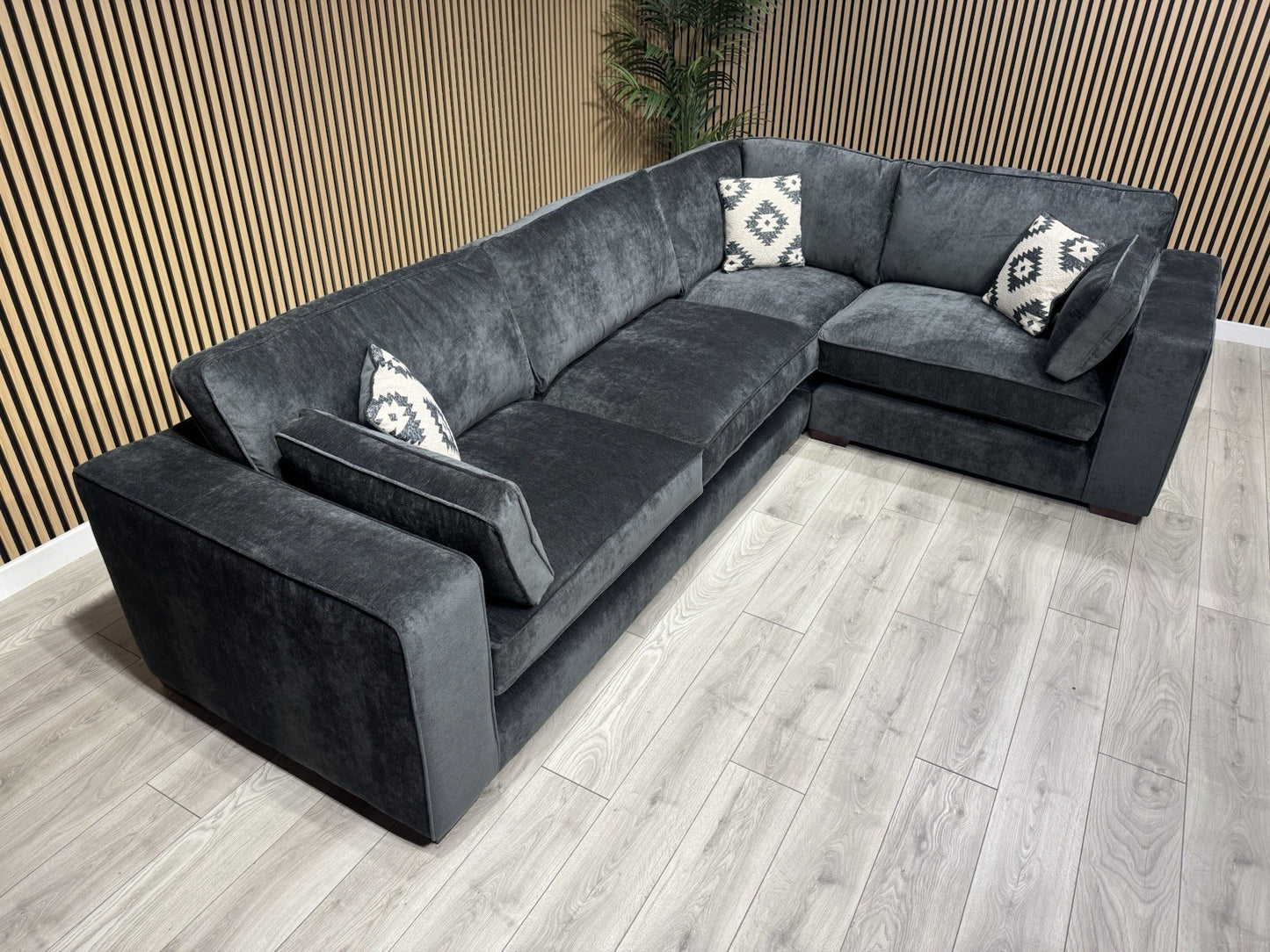 Sofology CAVALLI Style Fabric Small 3 Corner 1.5 Sofa, Slate - RRP £4,499