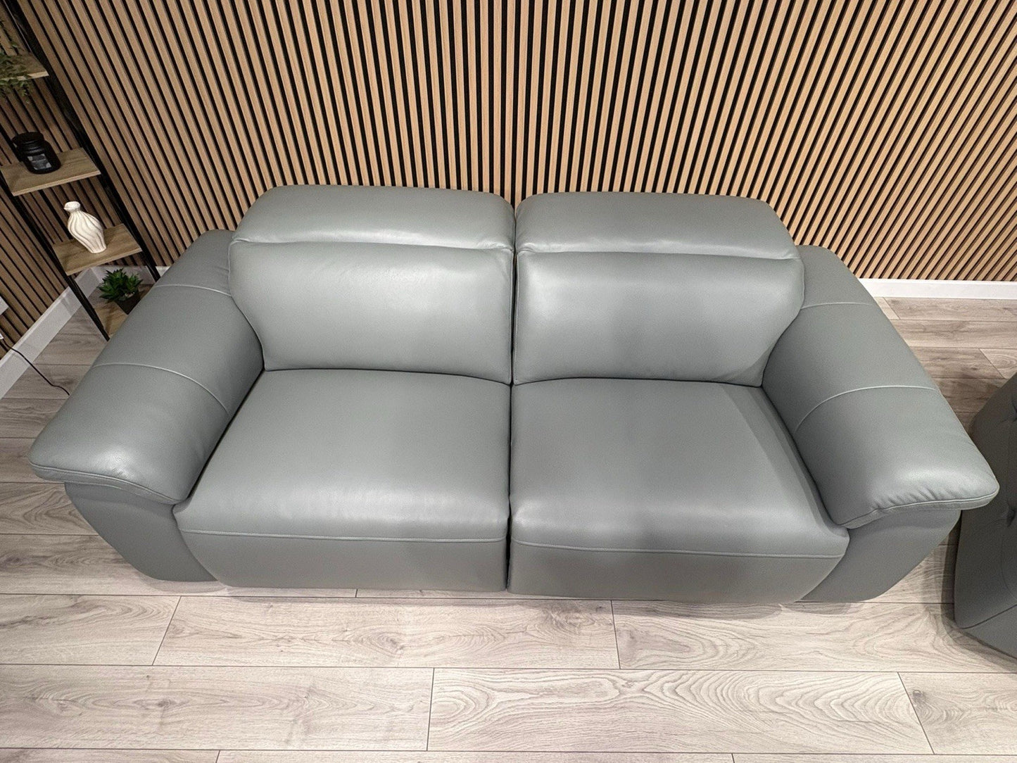 F. Village INCA Style Leather 3 + 2 Seater Power Recliner Sofa, Heated Seats