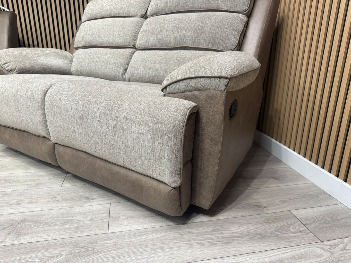DFS LAKELYN Style Fabric 3 + 2 Seater Sofa + Armchair Set, Manual Recliners