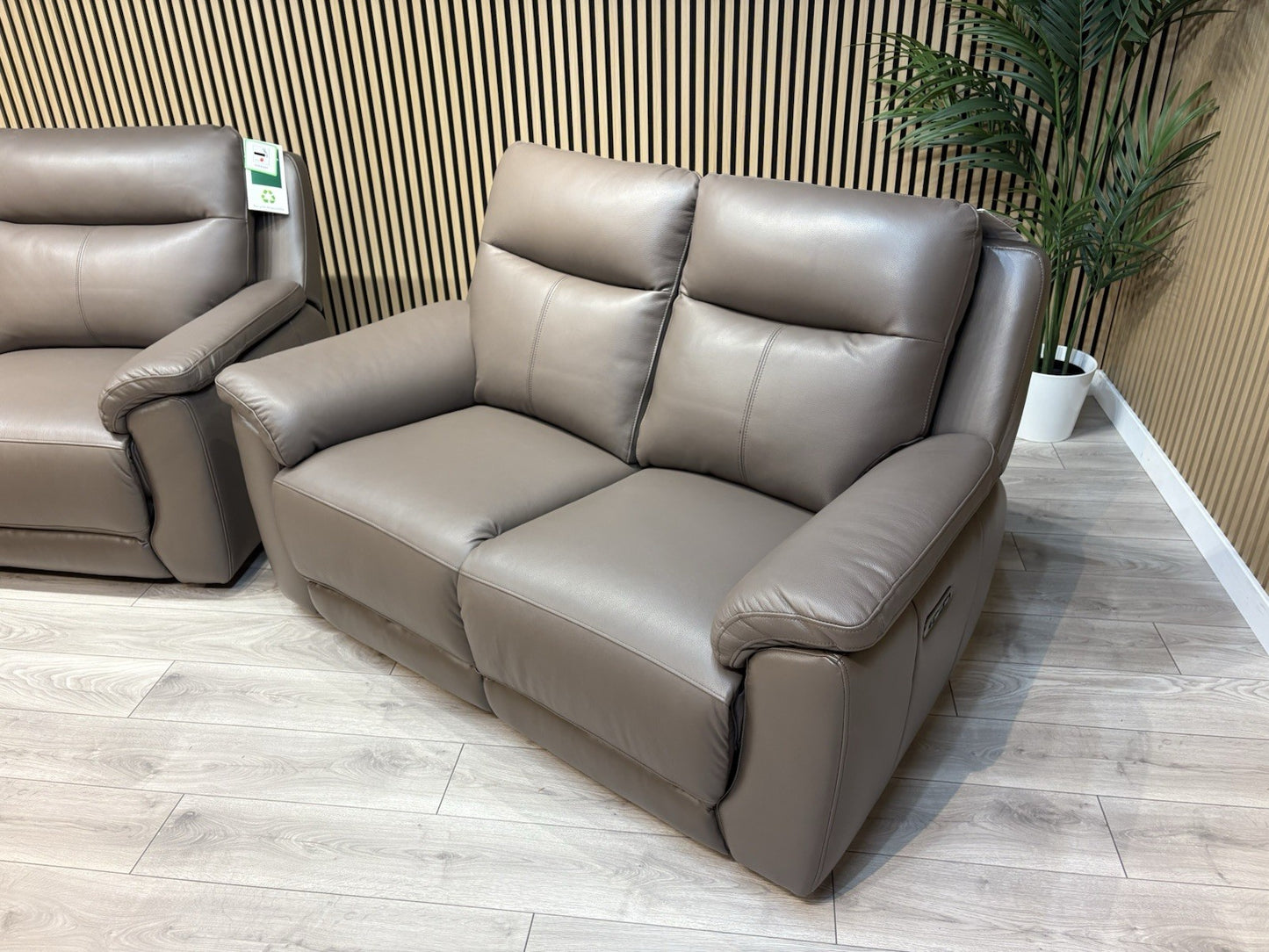 NAVONA 3 Seater + 2 Seater Leather Sofa Set, Power Recliners - RRP £3,498