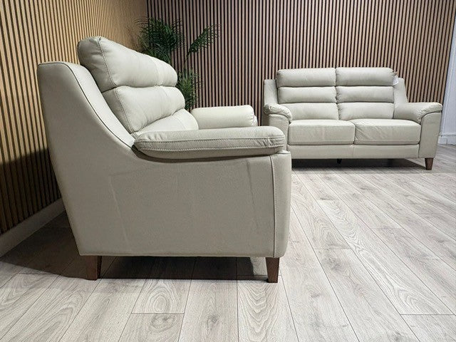 John Lewis Sample BELLA Leather Sofa, Pearl - Different Combinations Available
