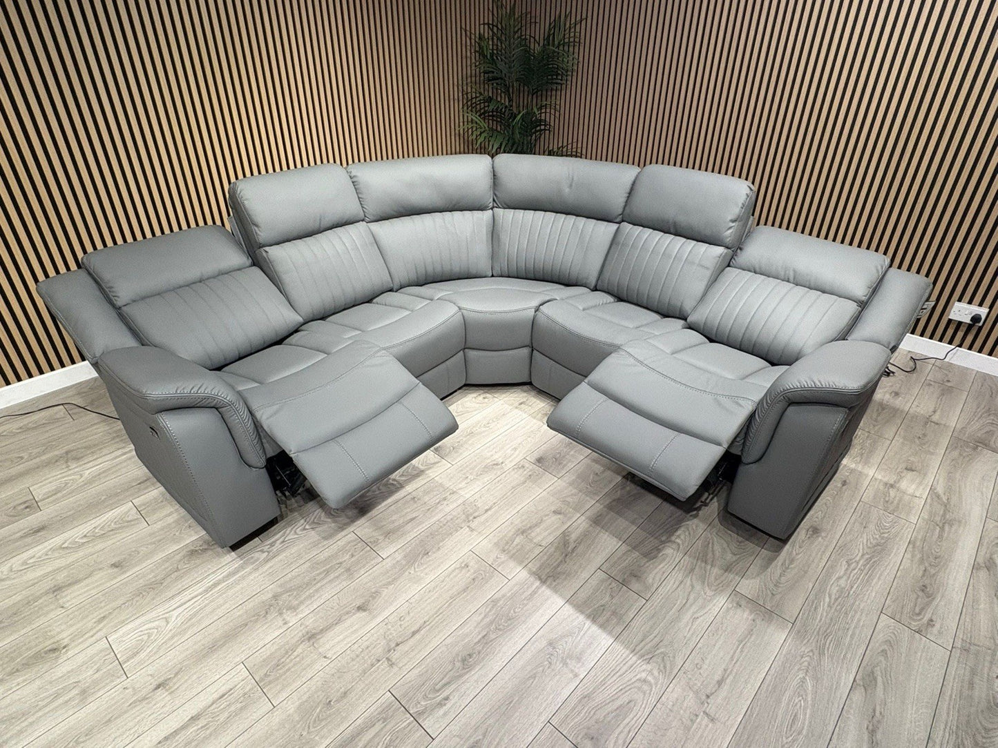 DOMINO Leather Modular Corner Sofa Set, Power Recliners - RRP £2,995