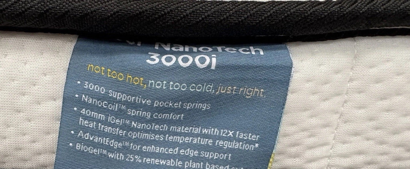 IGEL Nanotech 3000i 4ft 6 Double Mattress, Medium - RRP £1,349