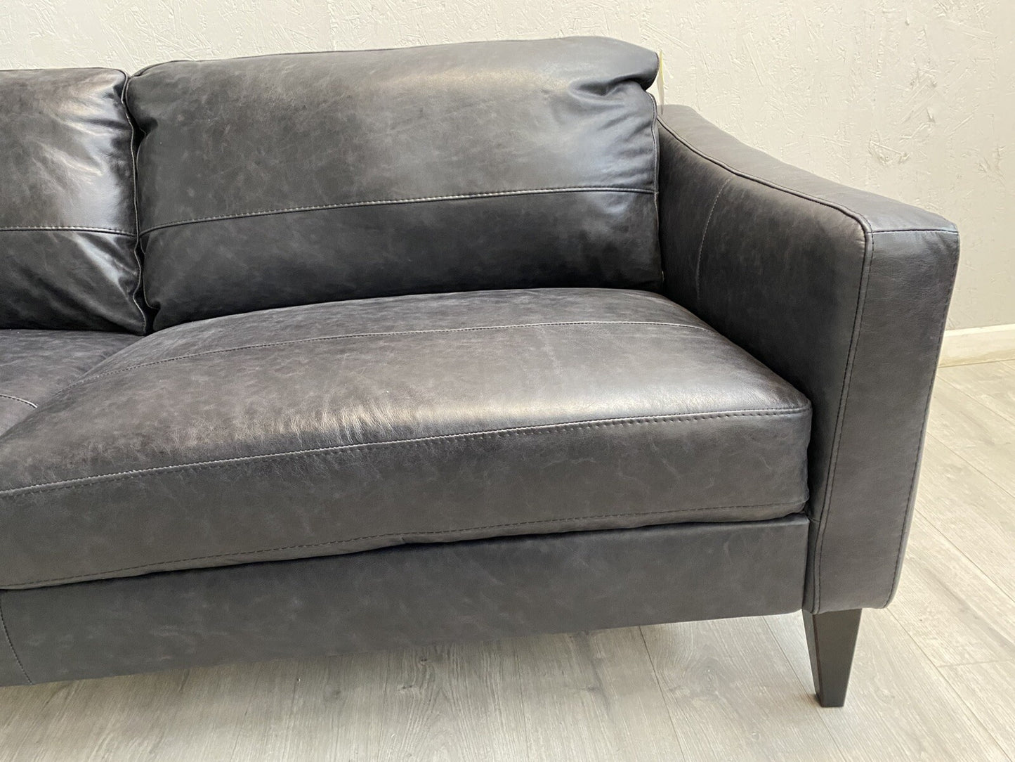 John Lewis BAILEY Style Leather 3 Seater + 2 Seater Sofa Set, Black - RRP £3,498