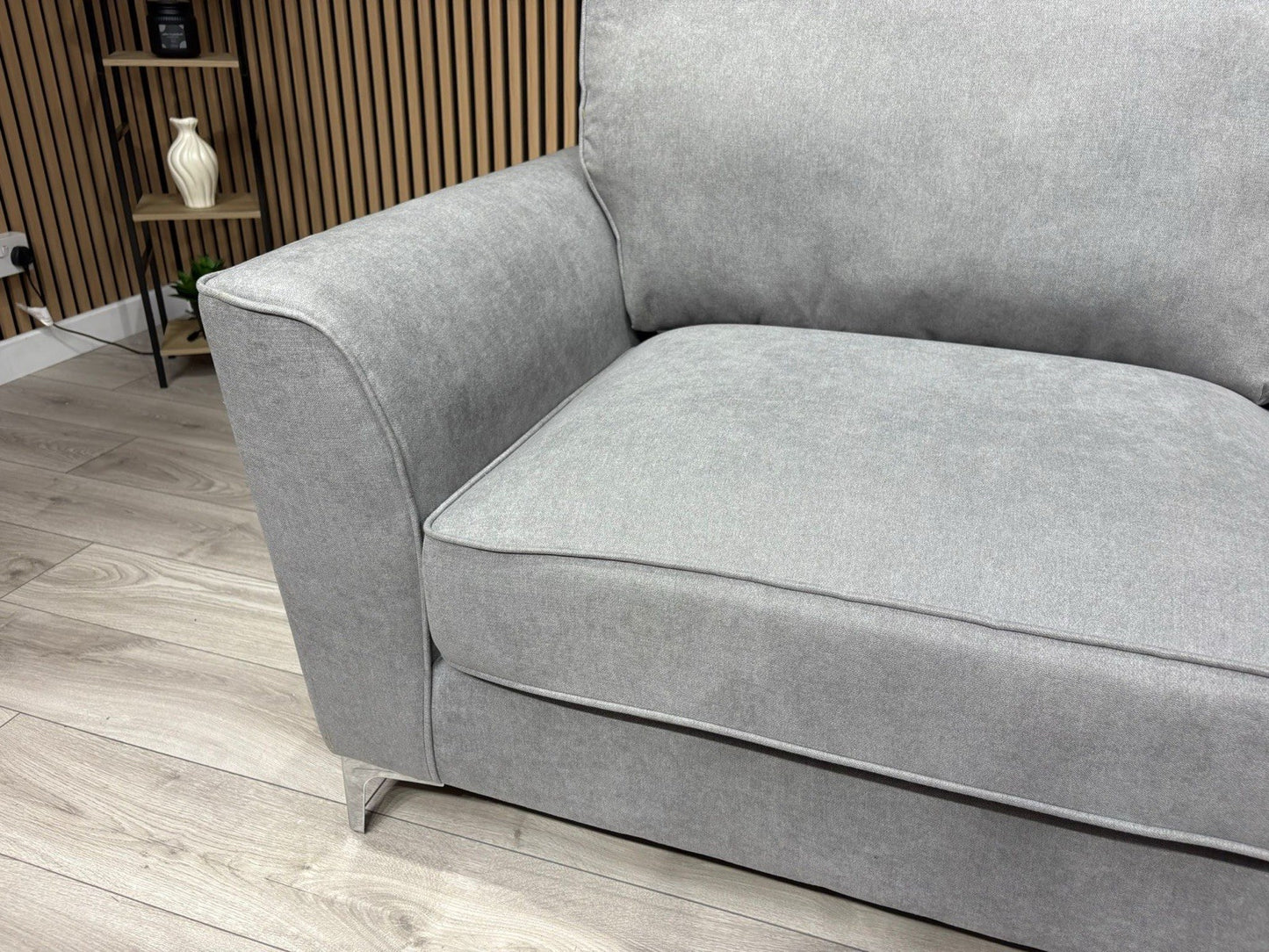 Furniture Village LEGEND Fabric 3 Seater Sofa + Armchair, Pewter - RRP £1,990