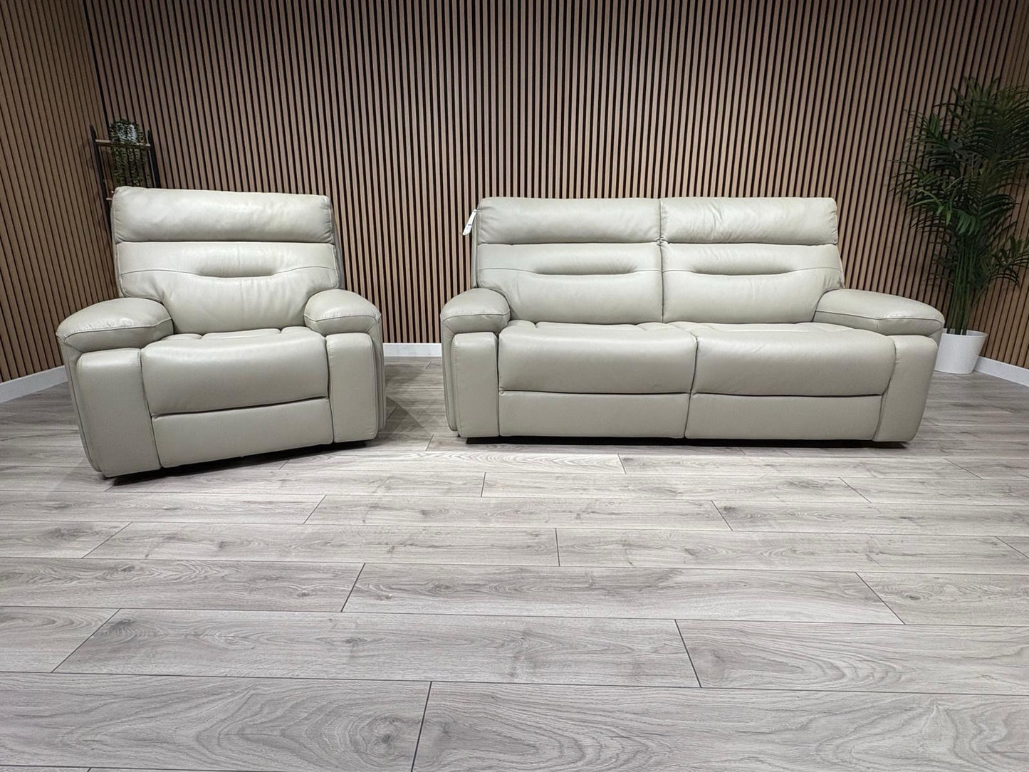 Furniture Village CINEMAX Leather 3 Seater Sofa + Armchair - RRP £2,890
