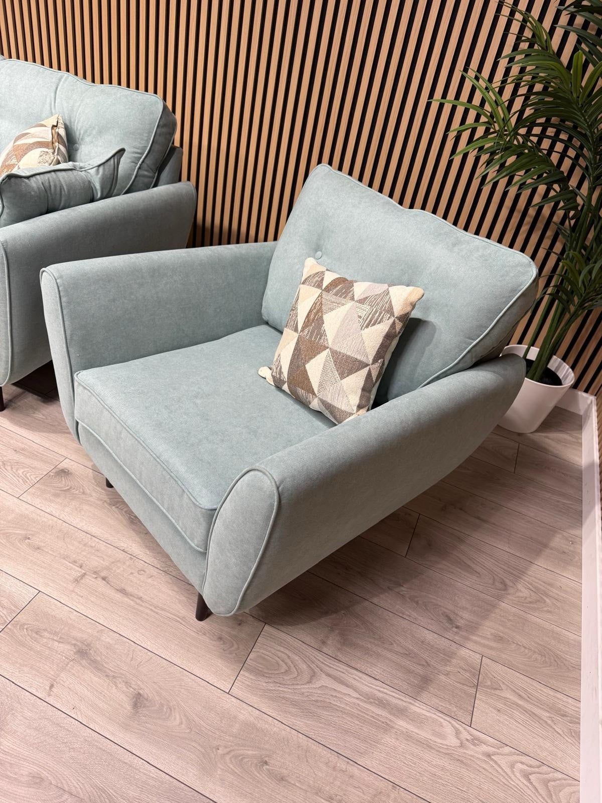 DFS - Zinc 3 Seater & Chair Fabric Seater Sofa Set RRP £1799