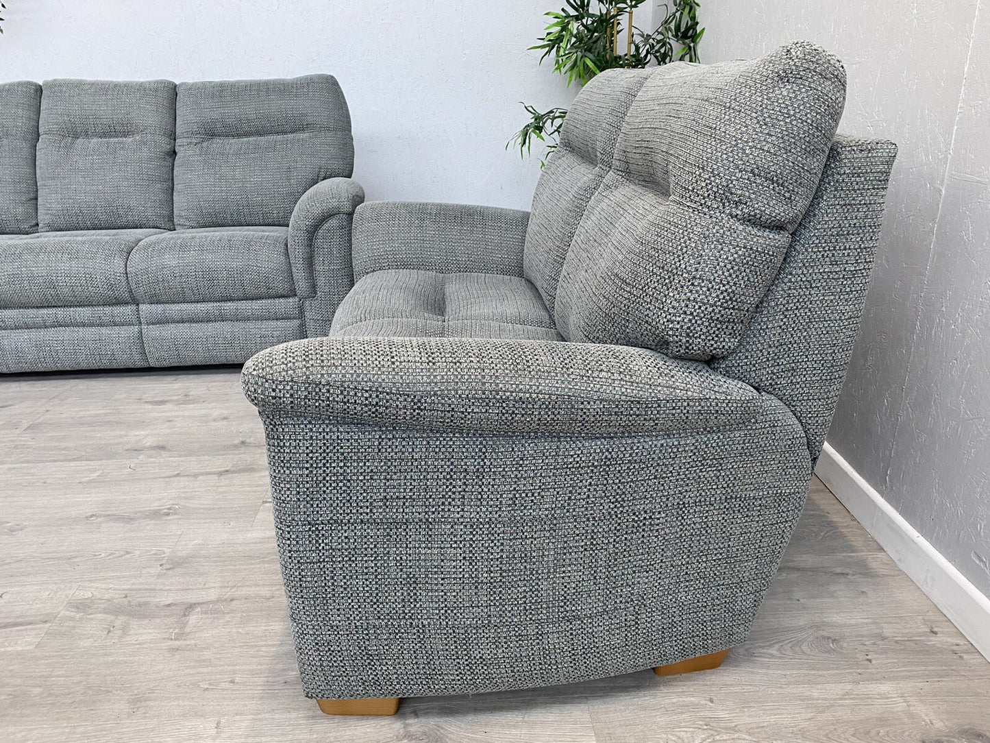 Parker Knoll - HUDSON 23 Fabric 3 Seater + 2 Seater Sofas + Stool - RRP £5,215
