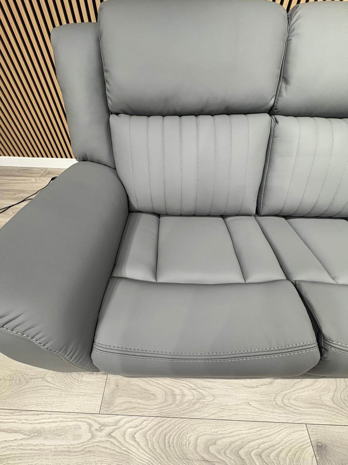 DOMINO Leather Modular Corner Sofa Set, Power Recliners - RRP £2,995