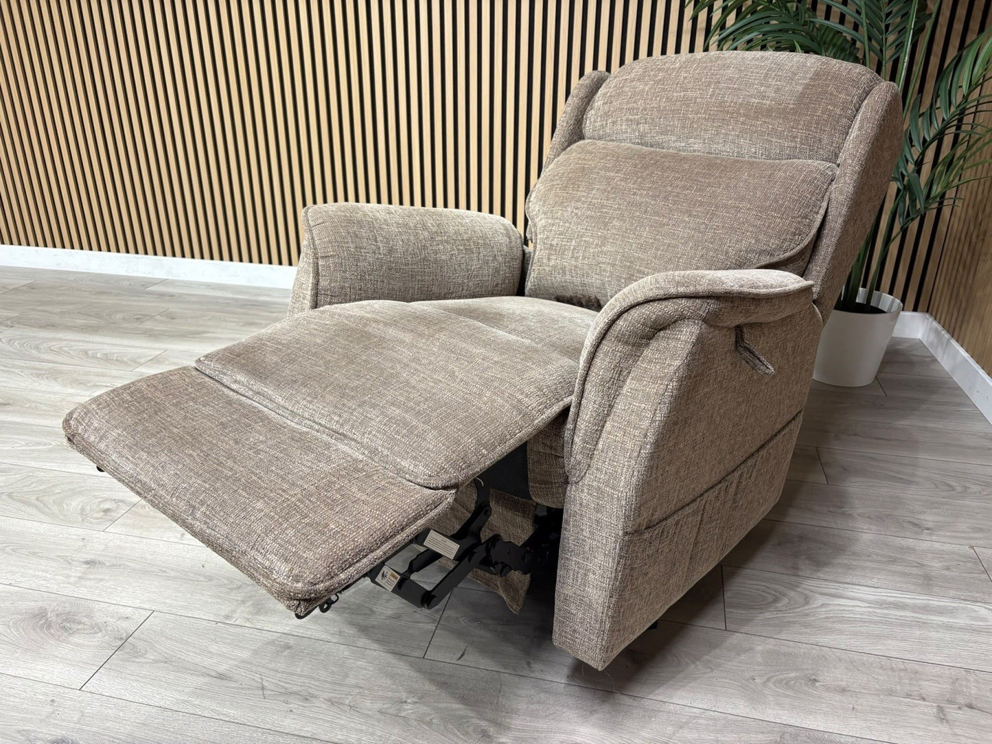 Furniture Village Fabric Rise & Recline Armchair, Mocha RRP £1499