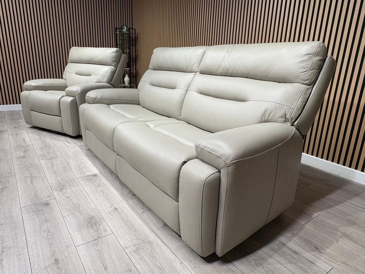 Furniture Village CINEMAX Leather 3 Seater Sofa + Armchair - RRP £2,890