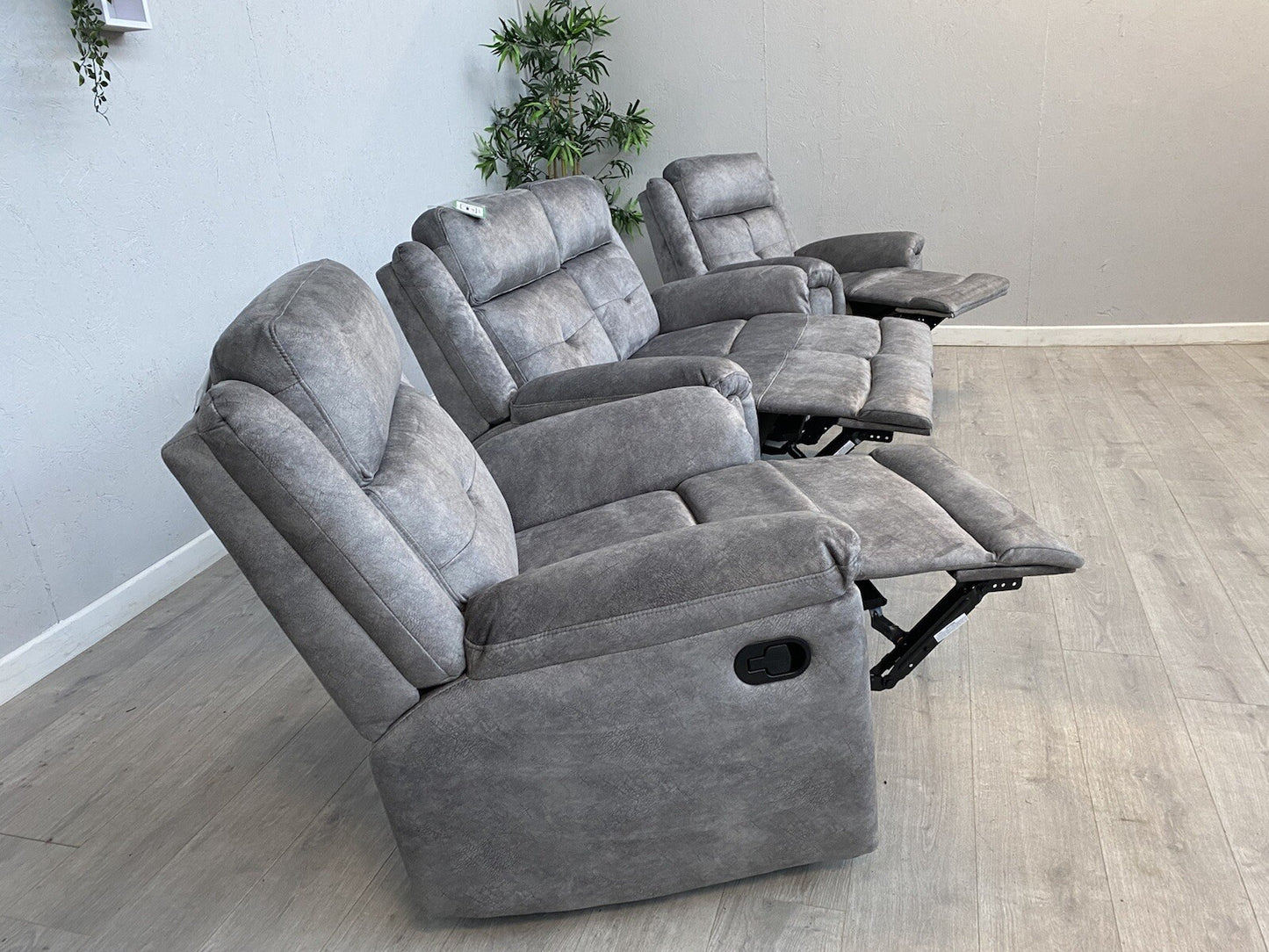 DFS - CASIMIR Style Fabric 2 Seater Sofa + 2 x Armchairs, Recliners - RRP £2,297