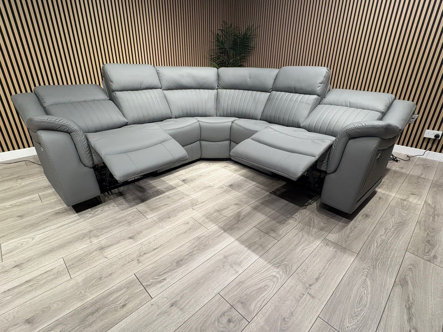 DOMINO Leather Modular Corner Sofa Set, Power Recliners - RRP £2,995