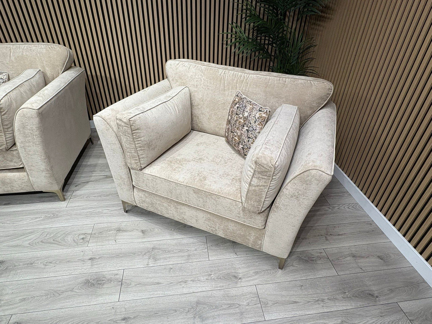 Furniture Village SASHA Fabric 4 Seater Sofa + Large Cuddle Armchair - RRP £3490