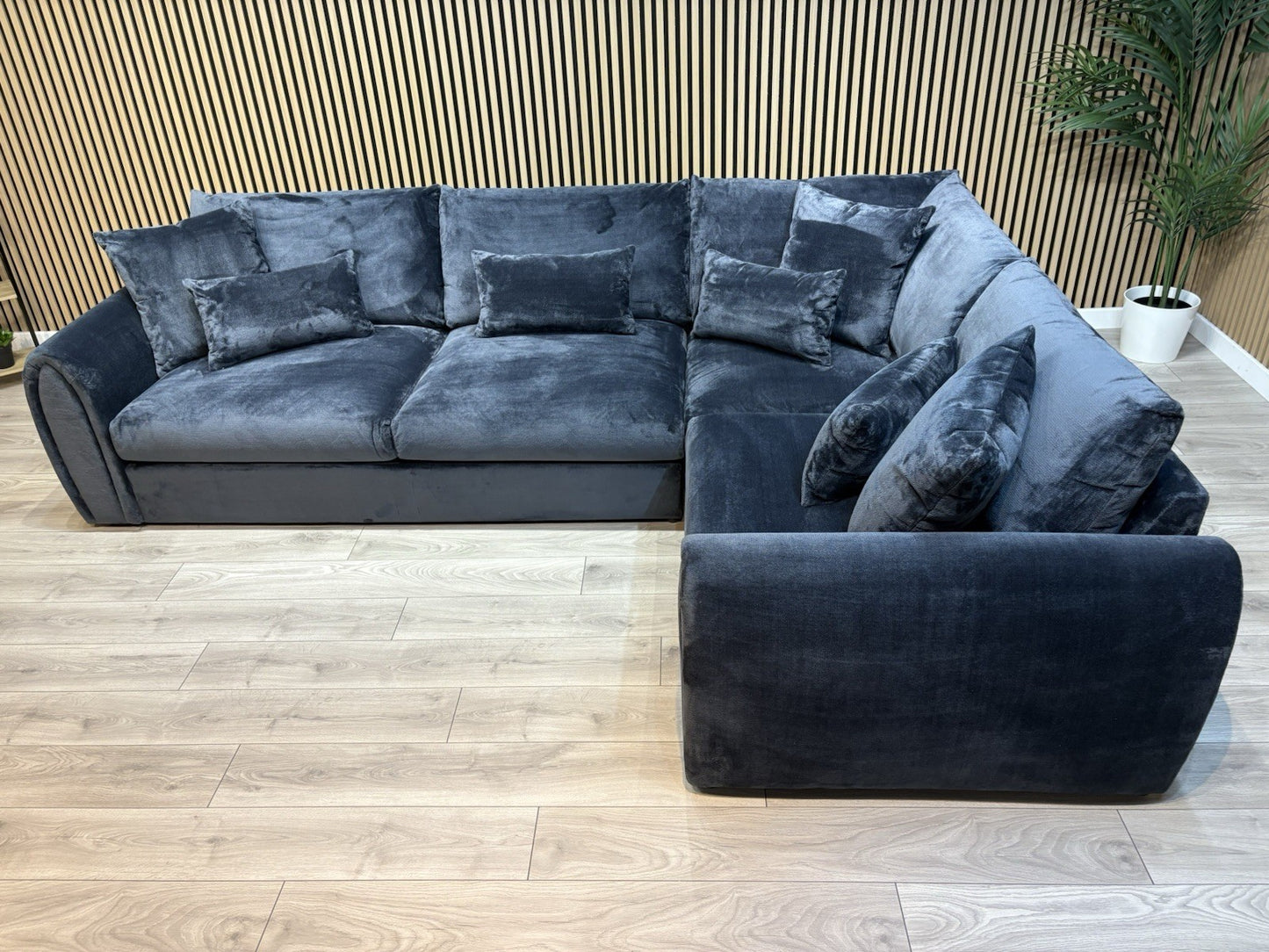 Sofology MARBLE ARCH Style Fabric RHF Corner Sofa, Black - RRP £3,599