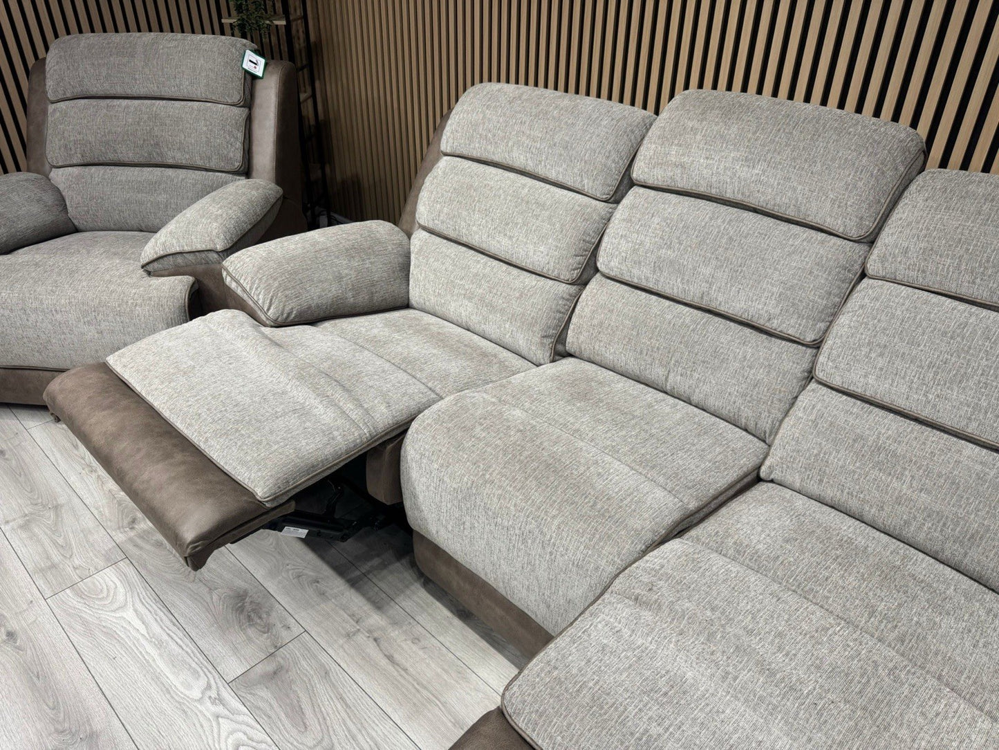 DFS LAKELYN Style Fabric 3 + 2 Seater Sofa + Armchair Set, Manual Recliners