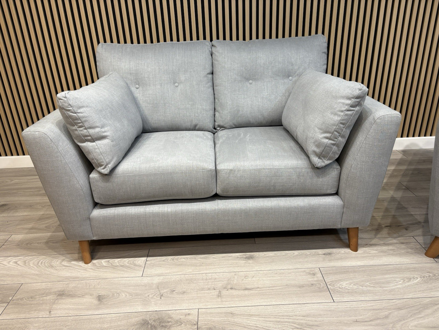 John Lewis ALFIE Fabric 2 x Small 2 Seater Sofa Set, Light Grey - RRP £1,598