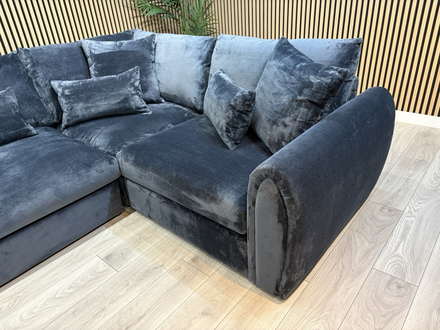 Sofology MARBLE ARCH Style Fabric RHF Corner Sofa, Black - RRP £3,599