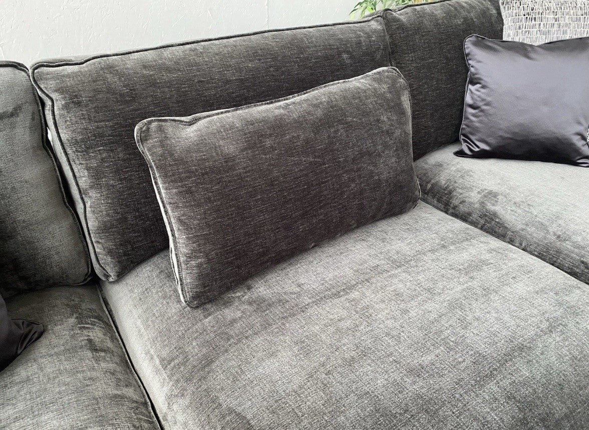 Sofology - CAVALLI Fabric Corner Sofa, 3 Corner 1.5 Chenille Slate - RRP £4,599