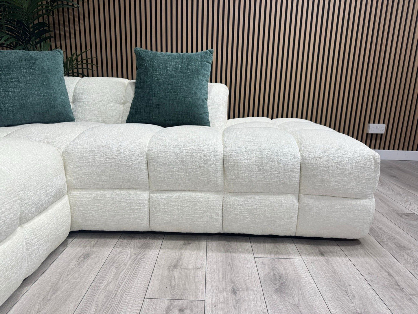 GENOA Large Fabric RHF Open End Chaise Corner Sofa - RRP £2,499