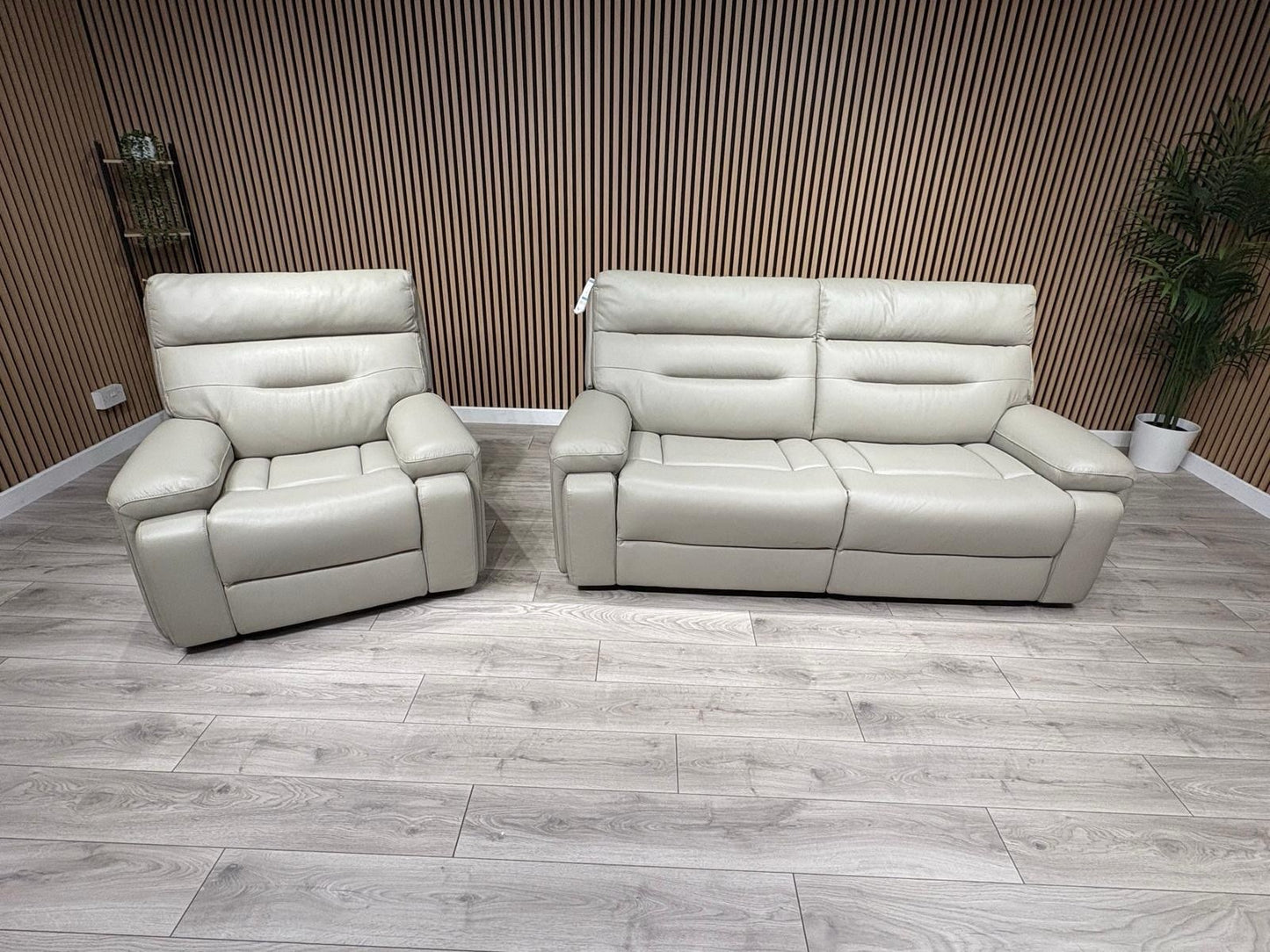 Furniture Village CINEMAX Leather 3 Seater Sofa + Armchair - RRP £2,890