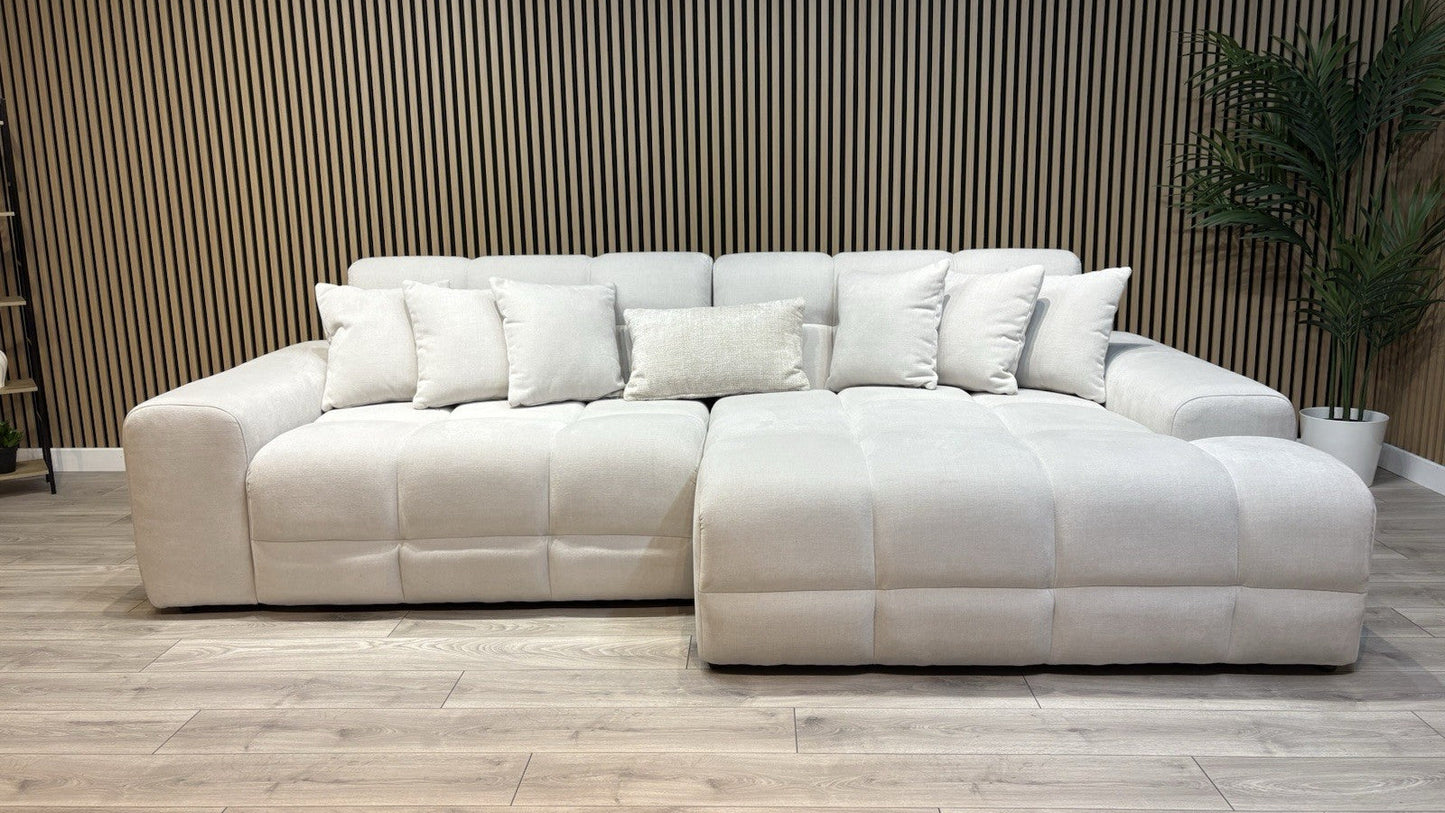 EVE CLOUD Large Fabric 3 Seater RHF Chaise Corner Sofa - RRP £2,299