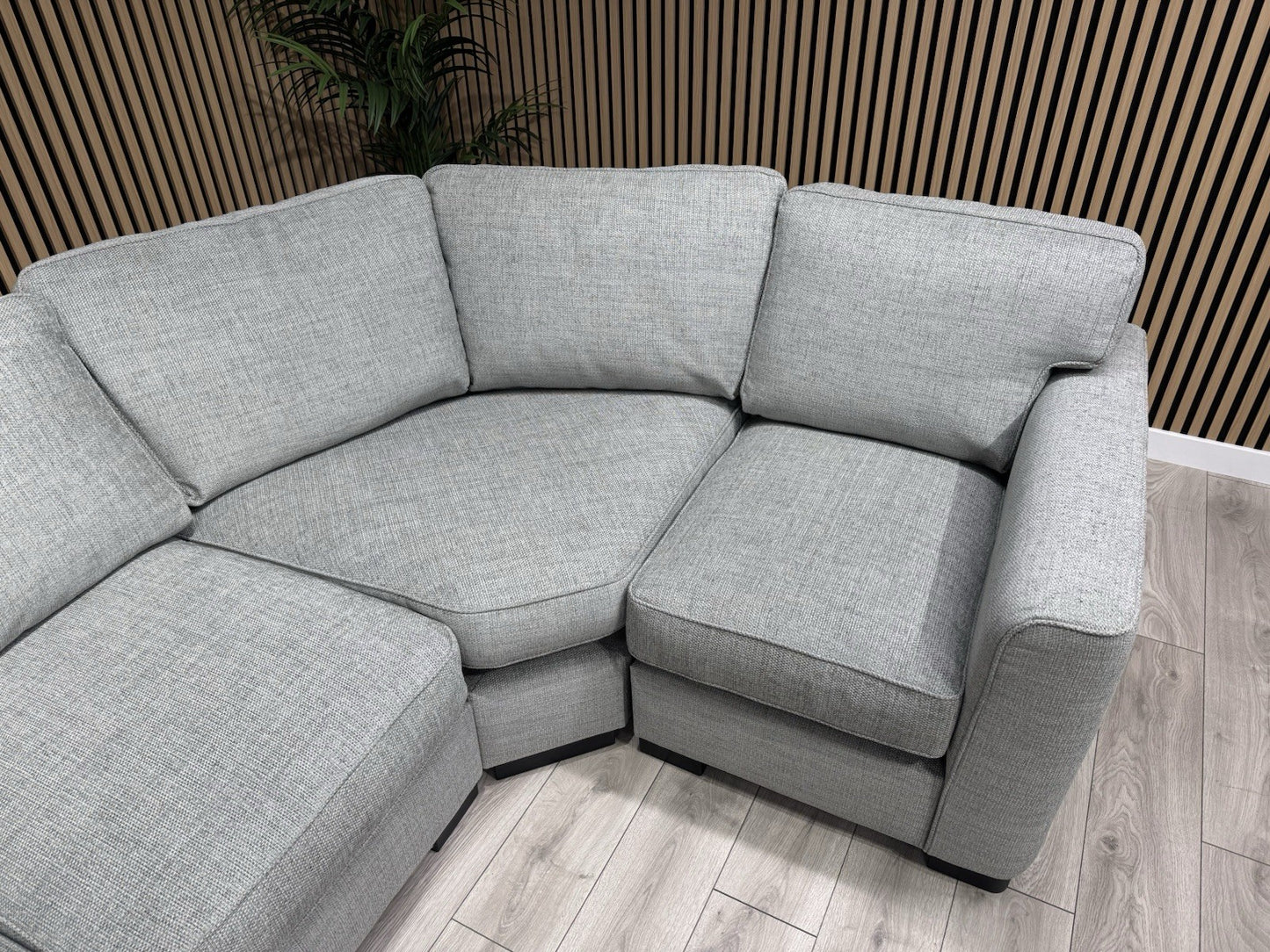 Furniture Village ELORA Fabric RHF Corner Sofa + Large Footstool - RRP £3,490