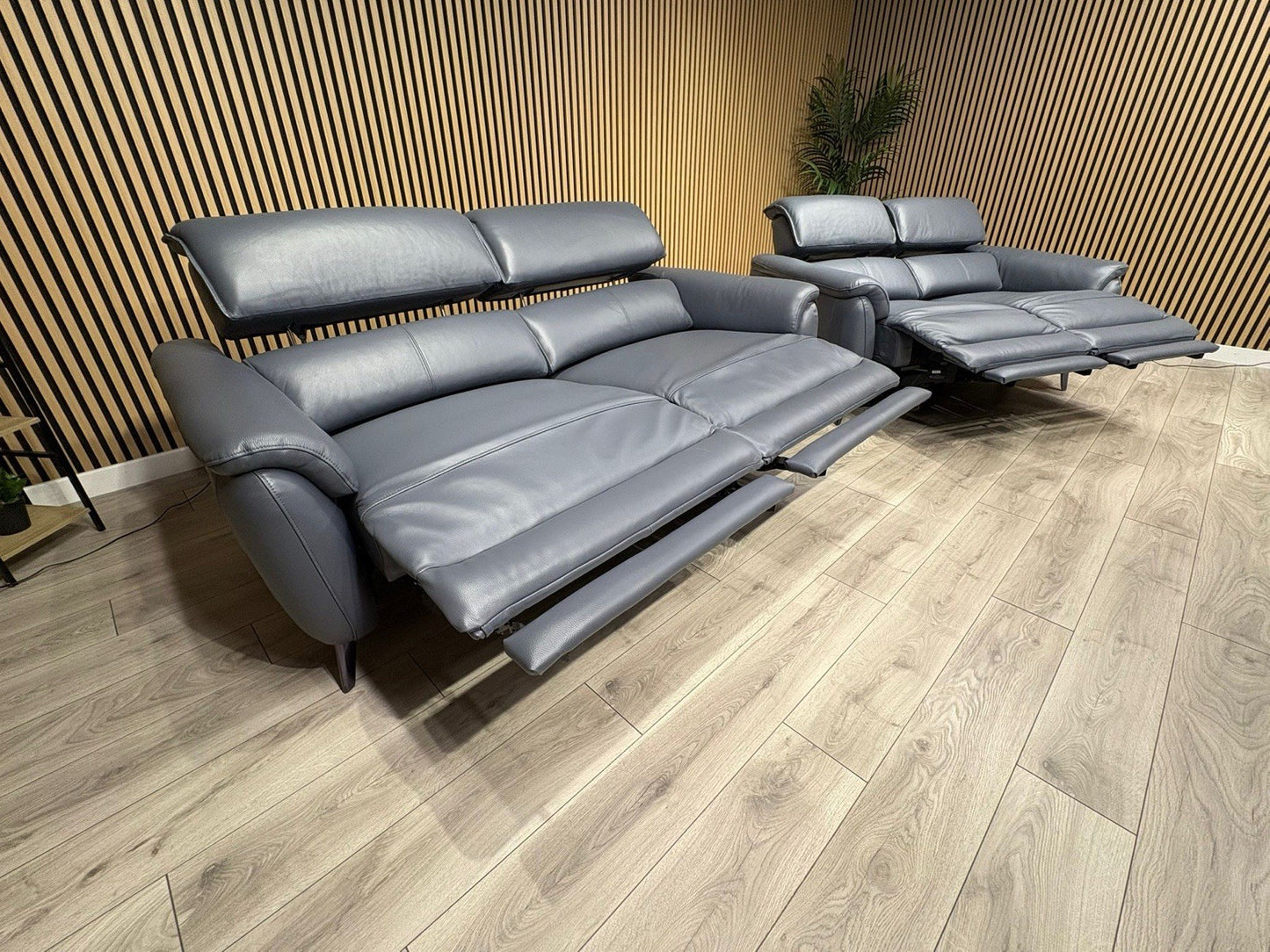 Furniture Village JUDE Style Leather 3 + 2 Seater Power Sofa Set - RRP £4,690