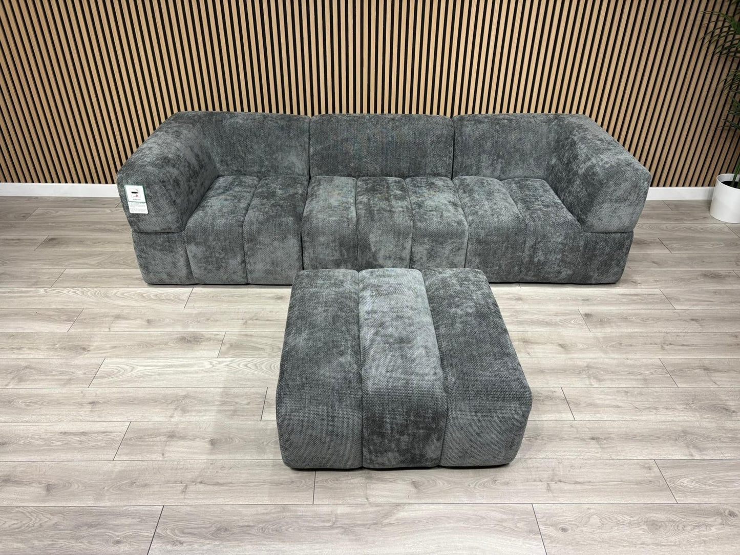 Taskers KIRWIN Large Fabric 3 Seater Sofa + Footstool - RRP £2,999