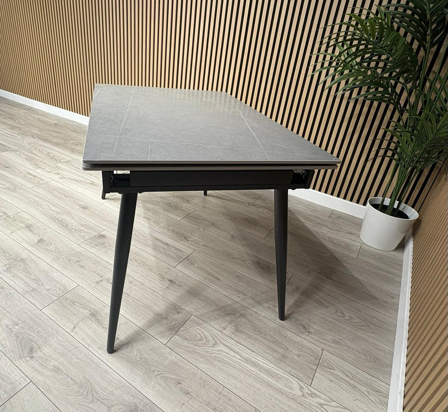 NEXT Sample - Verona Slate Effect Extendable Dining Table - RRP £599