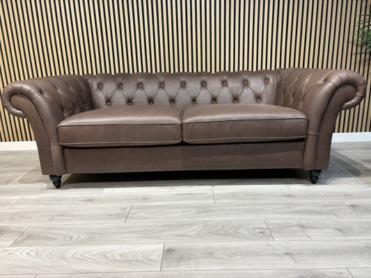 Next GOSFORD Leather Chesterfield Large 3 Seater Sofa - RRP £