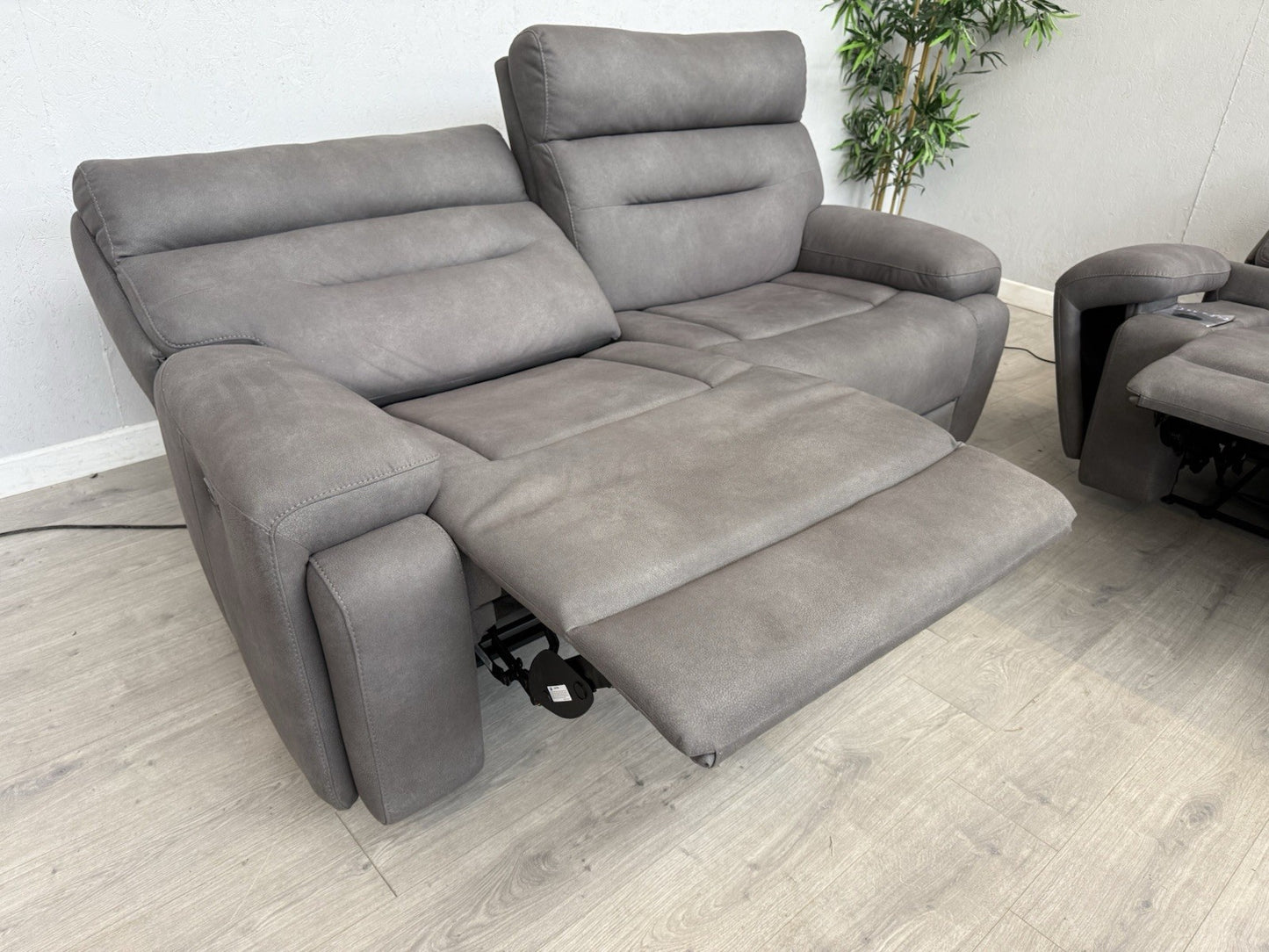 Furniture Village CINEMAX 3 Seater + 2 Seater Power Recliner Media Sofa Set.