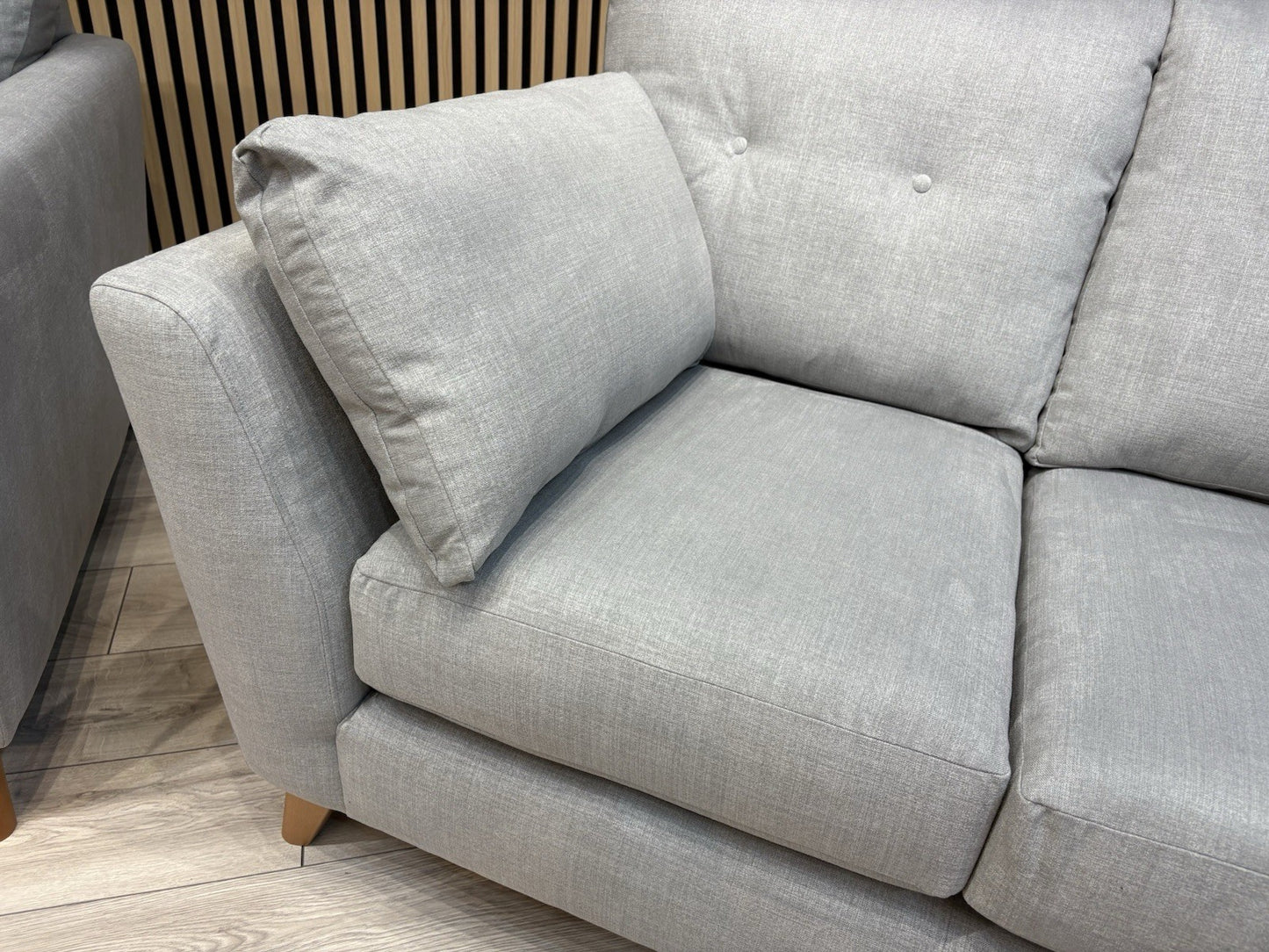 John Lewis ALFIE Fabric 2 x Small 2 Seater Sofa Set, Light Grey - RRP £1,598