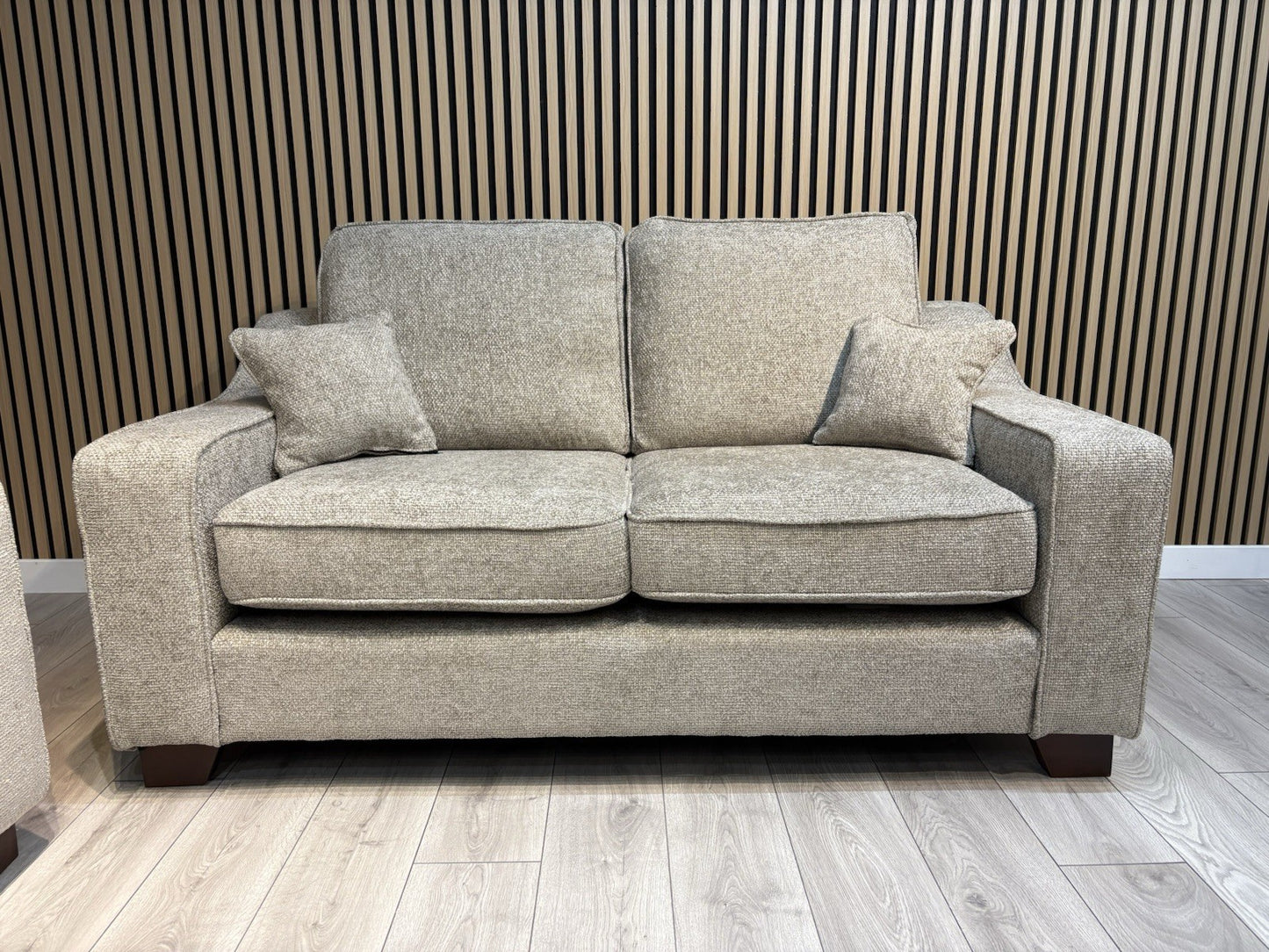 NEBRASKA Premium Fabric 3 Seater + 2 Seater Sofa Set, Stone - RRP £1,899