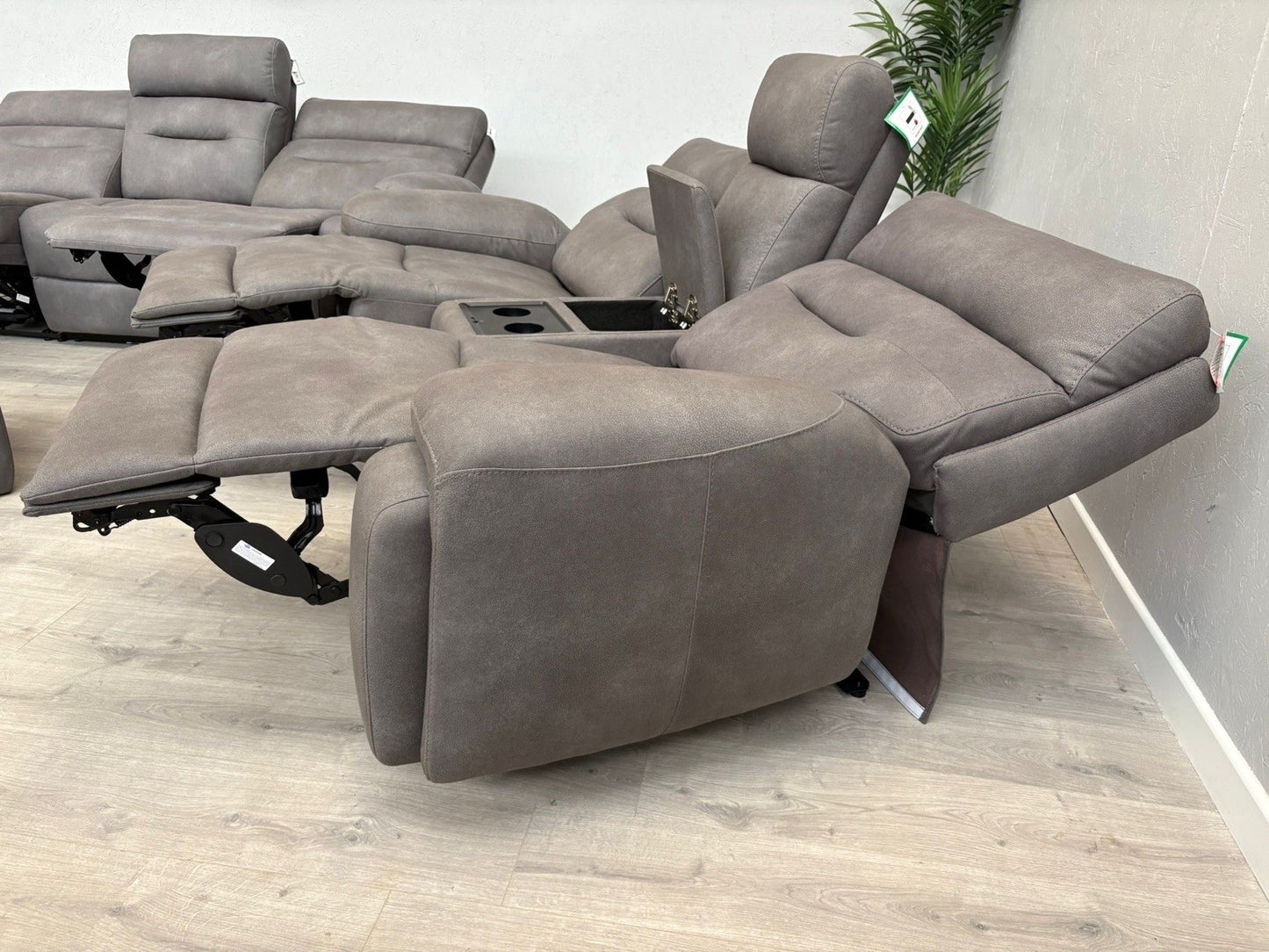 Furniture Village CINEMAX 3 + 2 Seater Power Recliner Media Sofa Set + Footstool