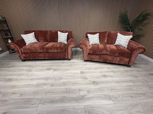 New BLENHEIM Fabric 3 Seater + 2 Seater Sofa Set - RRP £2990