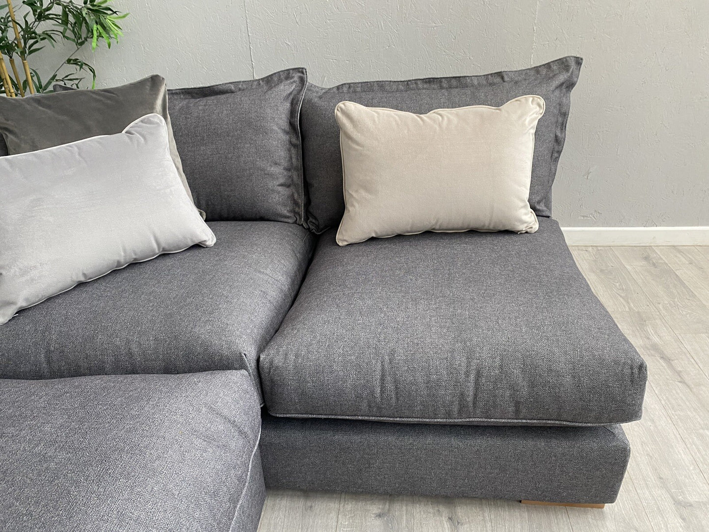 Sofology - GAIA Fabric RHF Open End Corner Sofa, Grey Slate Mix - RRP £3,499